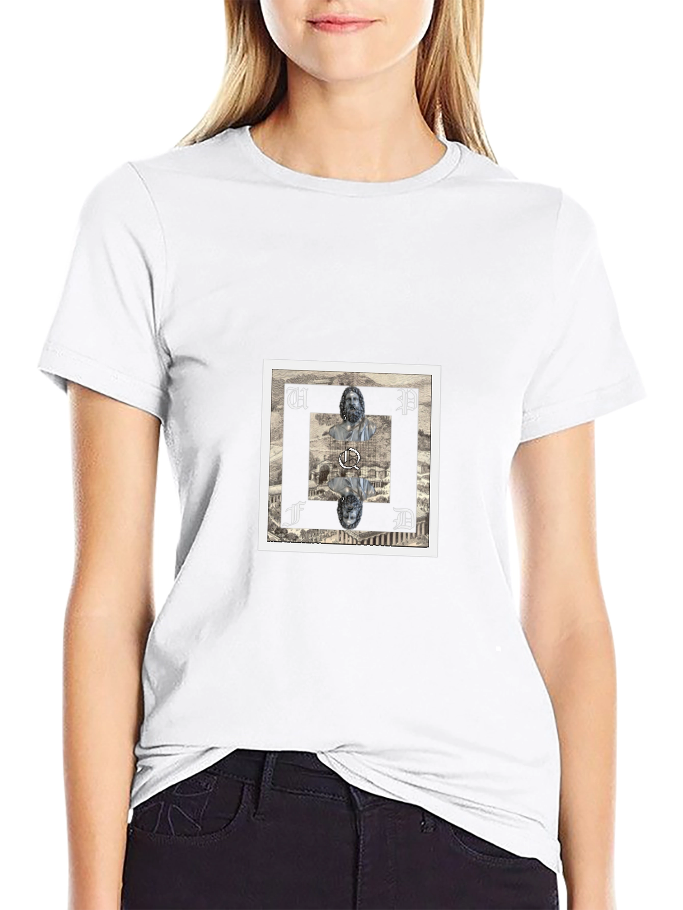 Unique Graphic Print Black T-Shirt