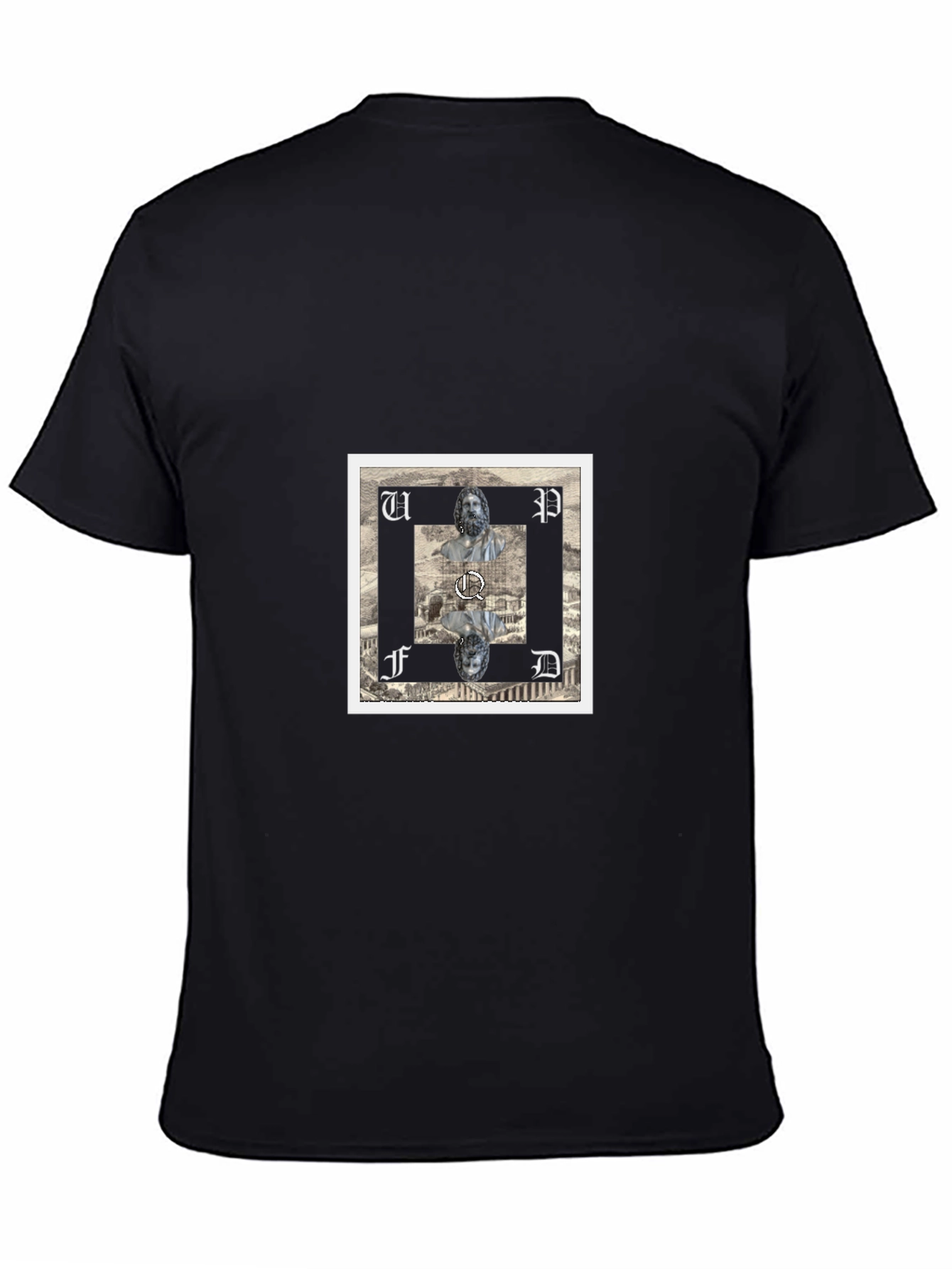 Unique Graphic Print Black T-Shirt