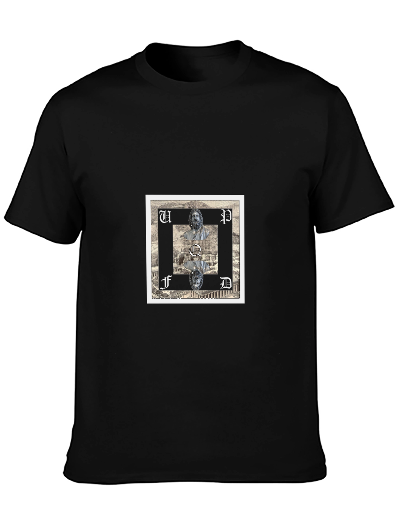 Unique Graphic Print Black T-Shirt