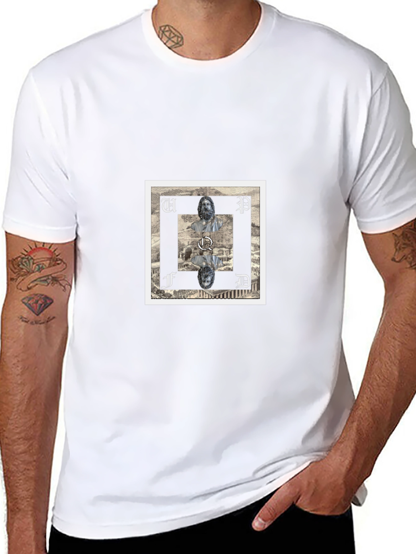 Unique Graphic Print Black T-Shirt