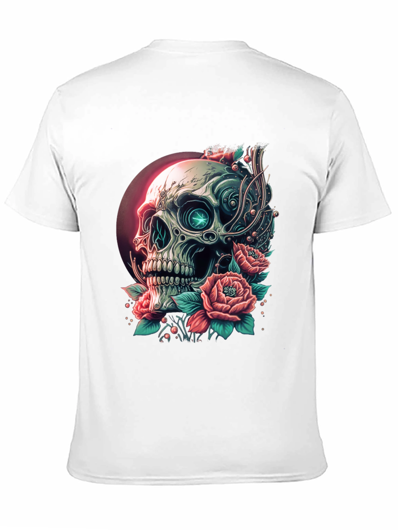 Skull & Roses Graphic T-Shirt - Edgy Streetwear