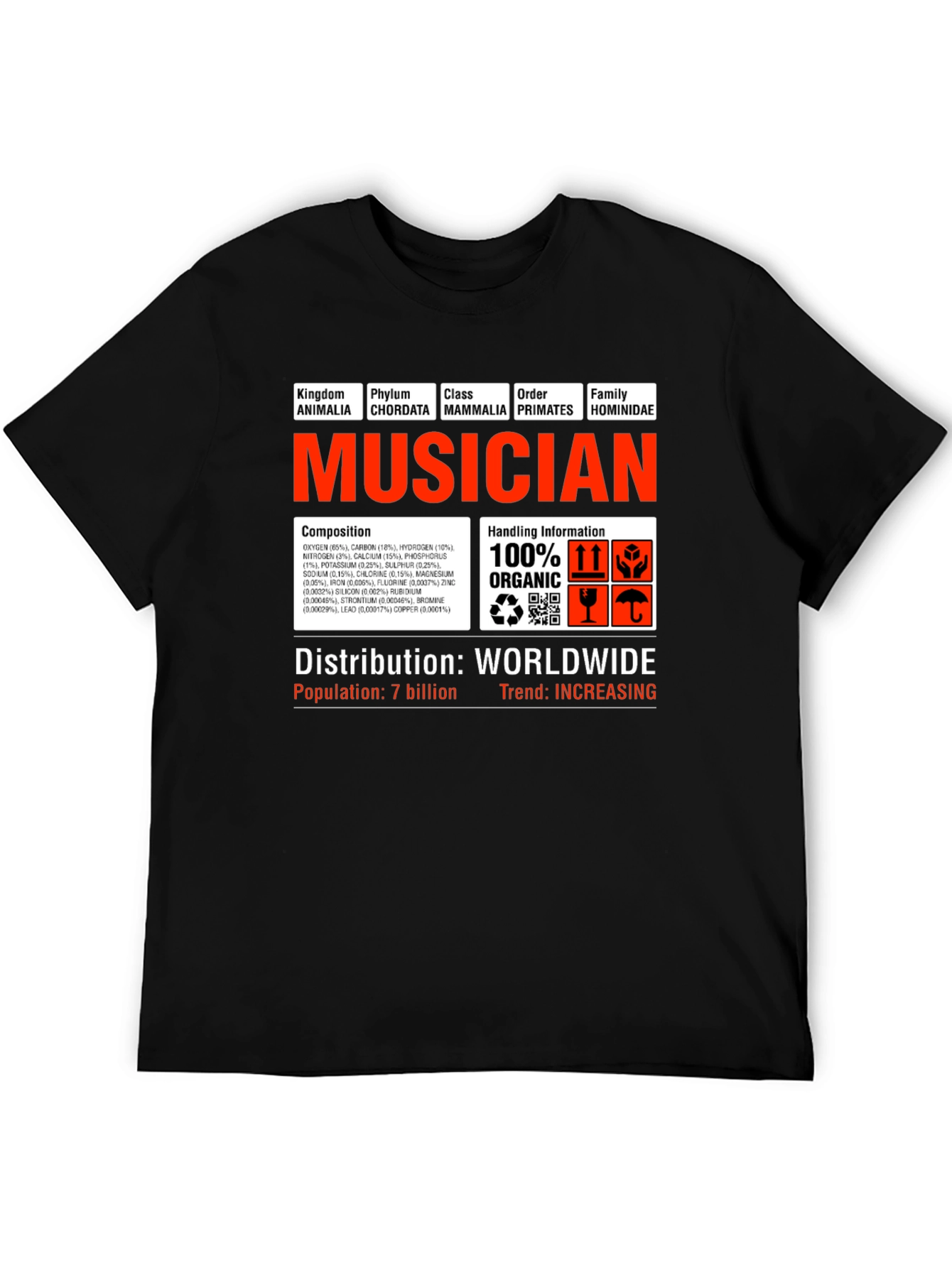 Musician T-Shirt - Funny Science Biology Graphic Tee