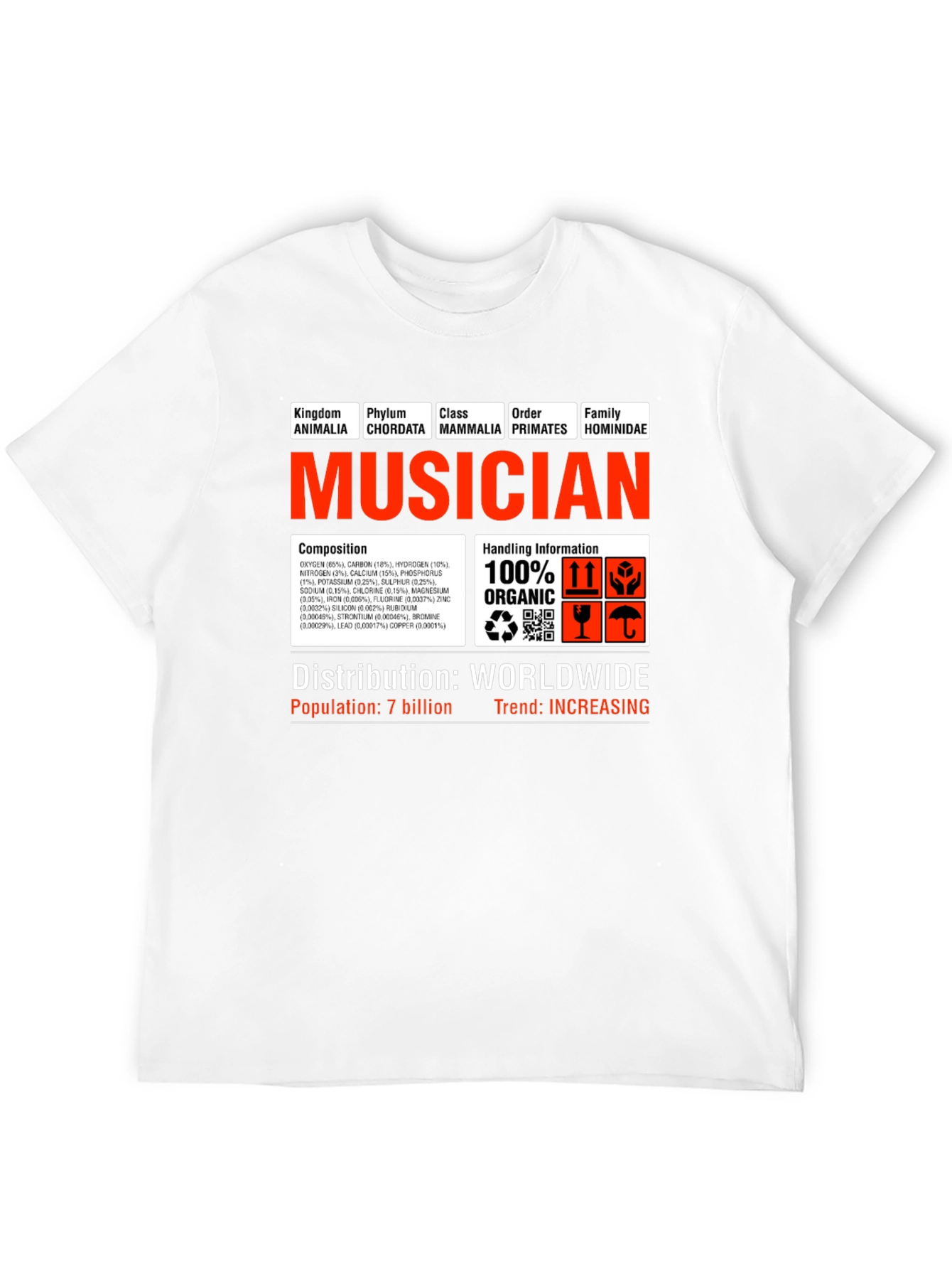 Musician T-Shirt - Funny Science Biology Graphic Tee