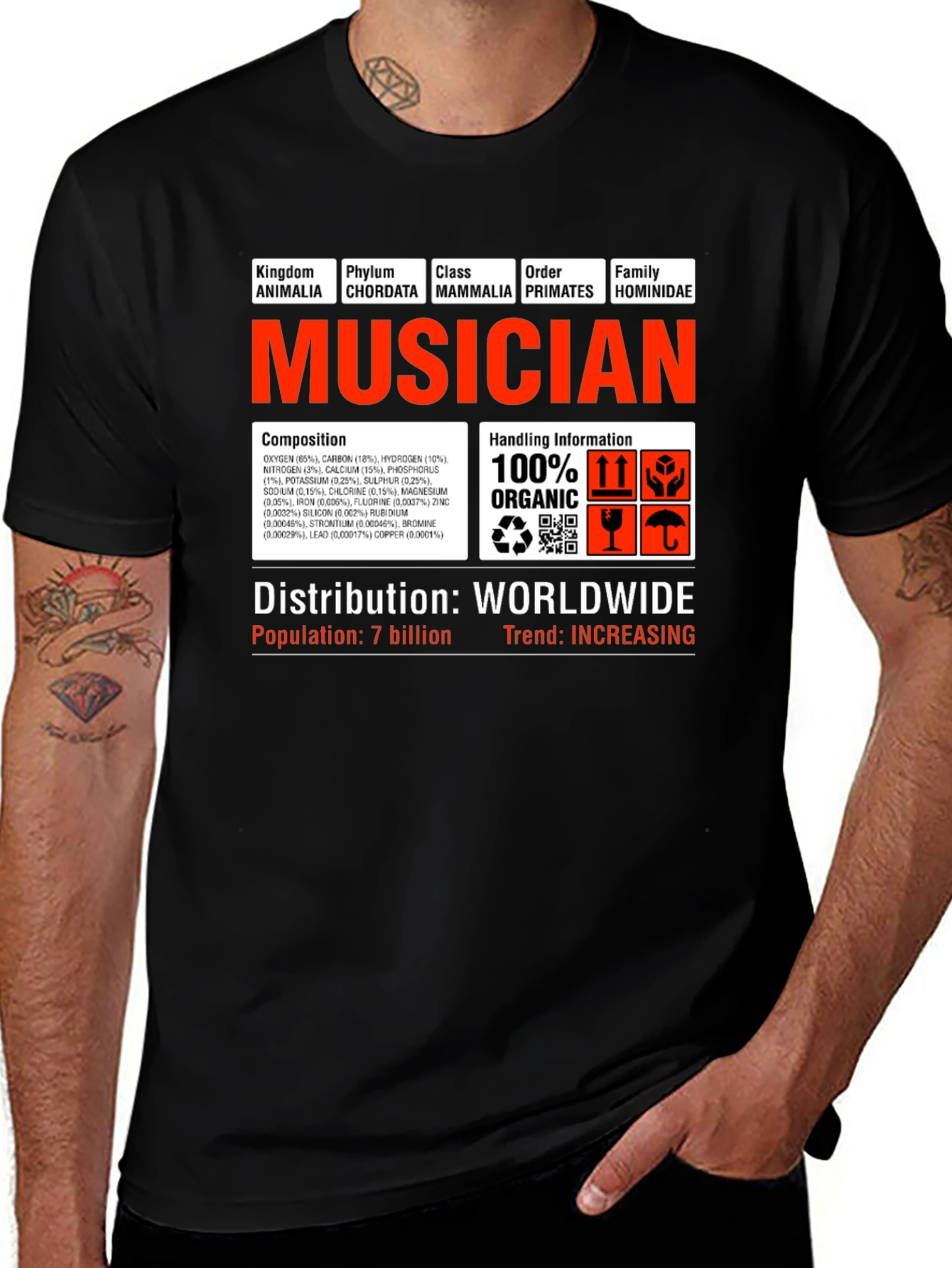 Musician T-Shirt - Funny Science Biology Graphic Tee