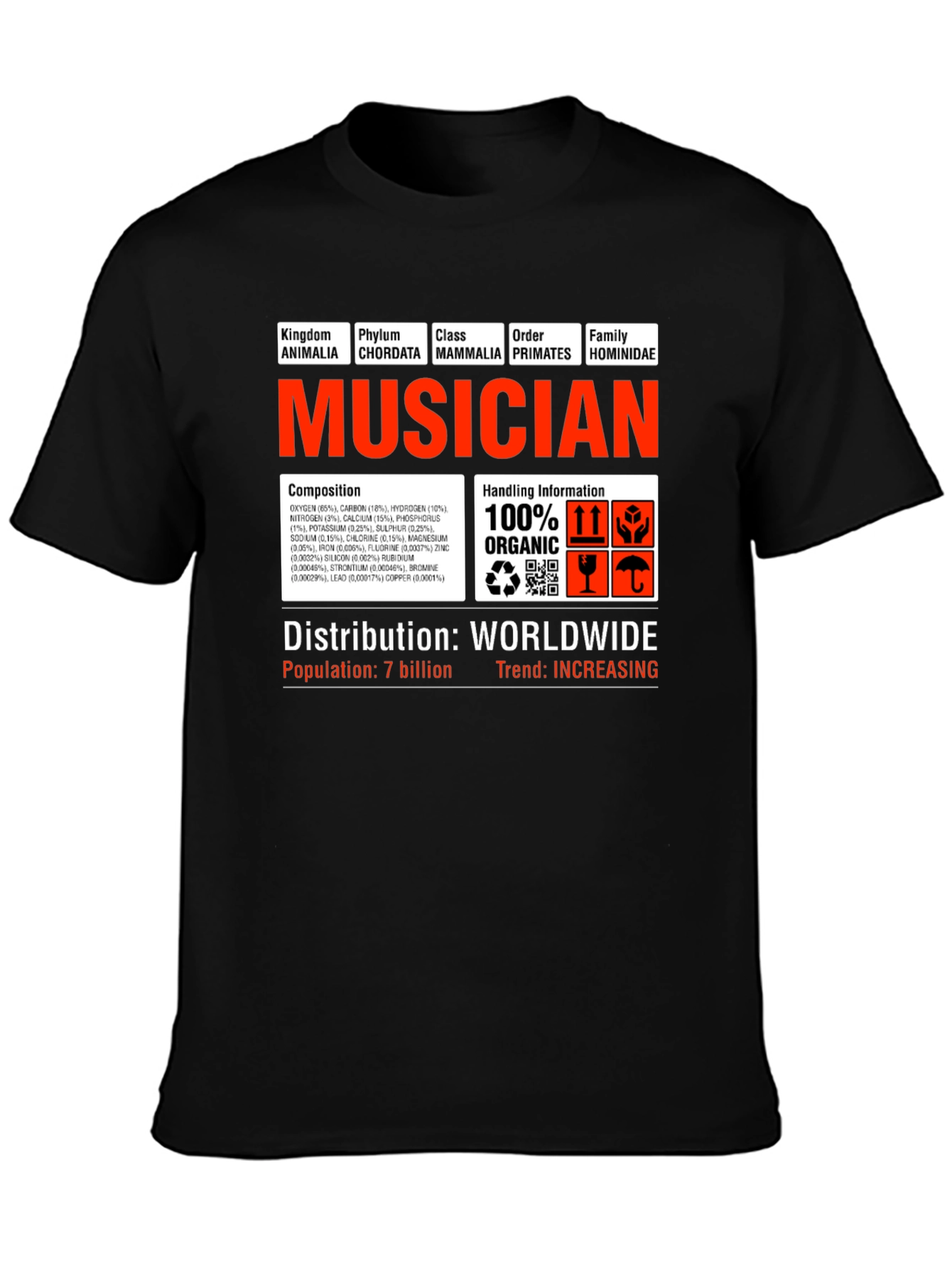 Musician T-Shirt - Funny Science Biology Graphic Tee
