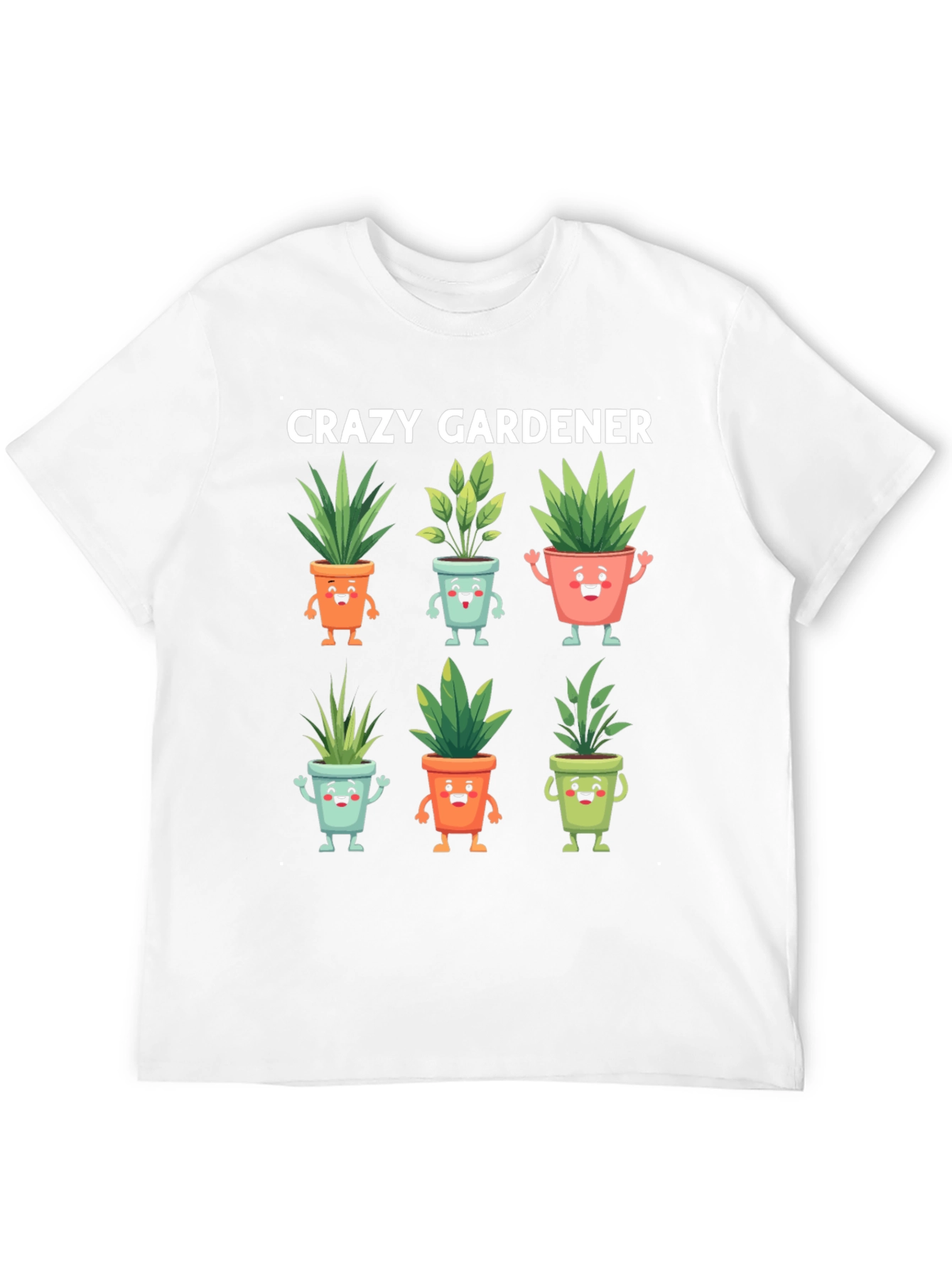 Crazy Gardener Graphic Tee - Potted Plant Design