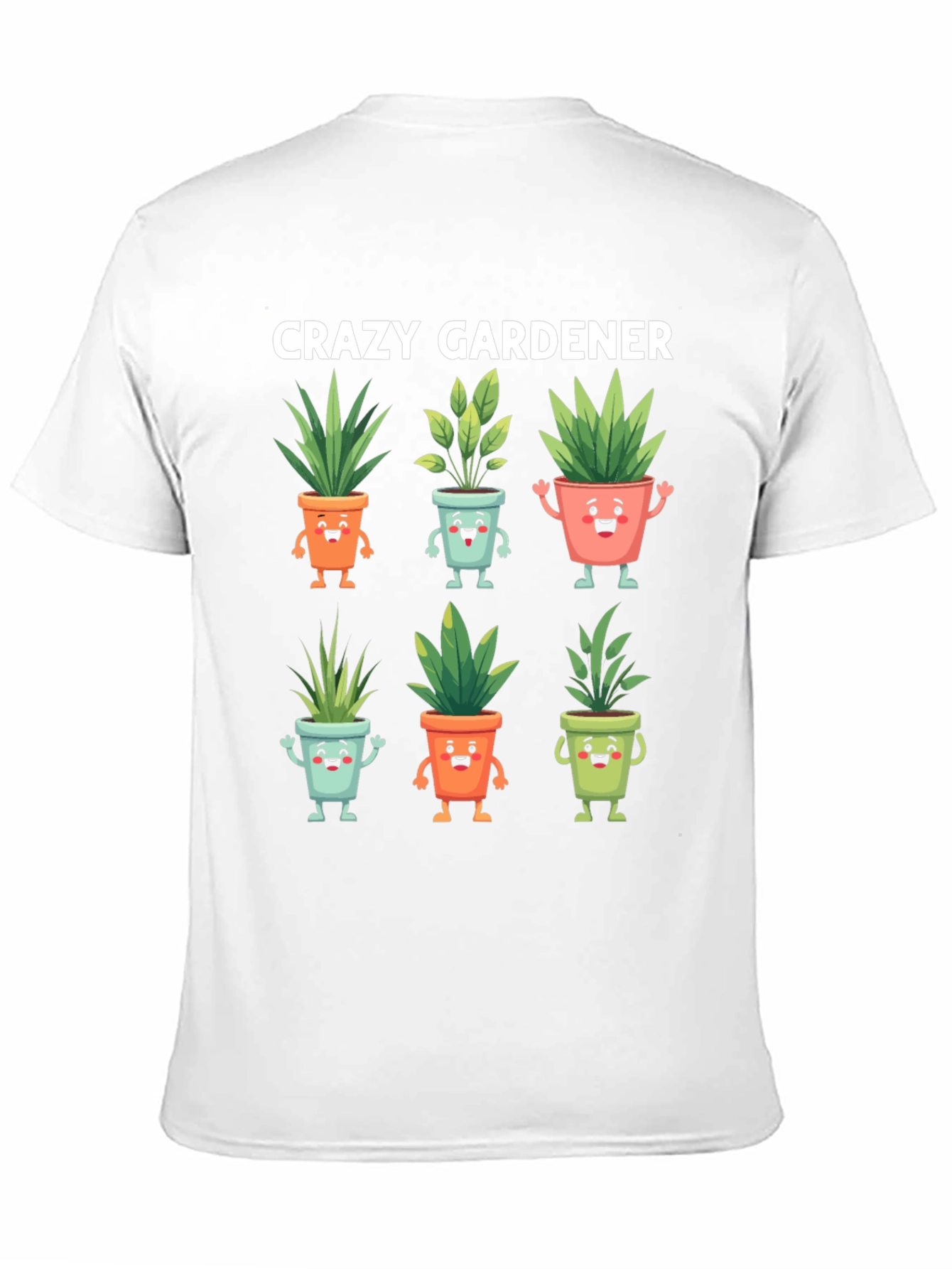 Crazy Gardener Graphic Tee - Potted Plant Design