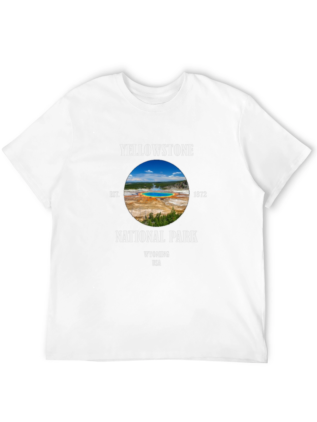 Yellowstone National Park Black Graphic T-Shirt