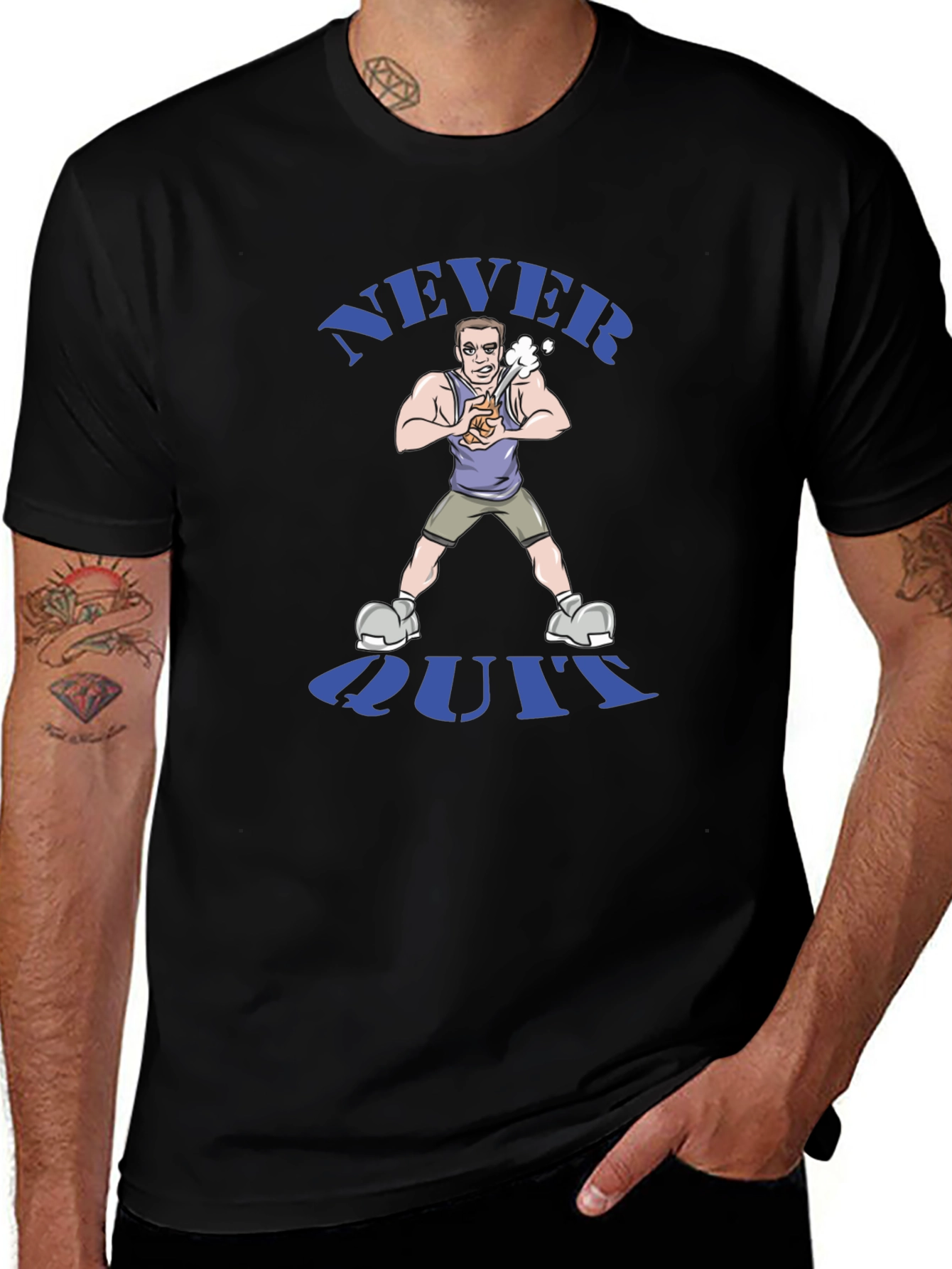 Never Quit T-Shirt - Motivational Graphic Tee