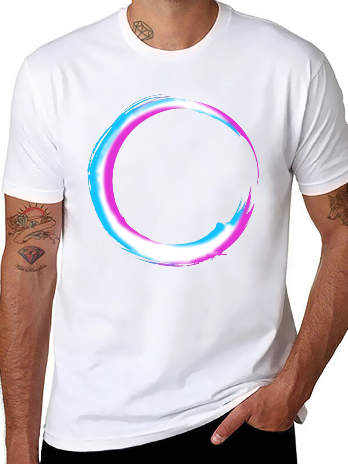 Transgender Pride Circle Graphic T-Shirt