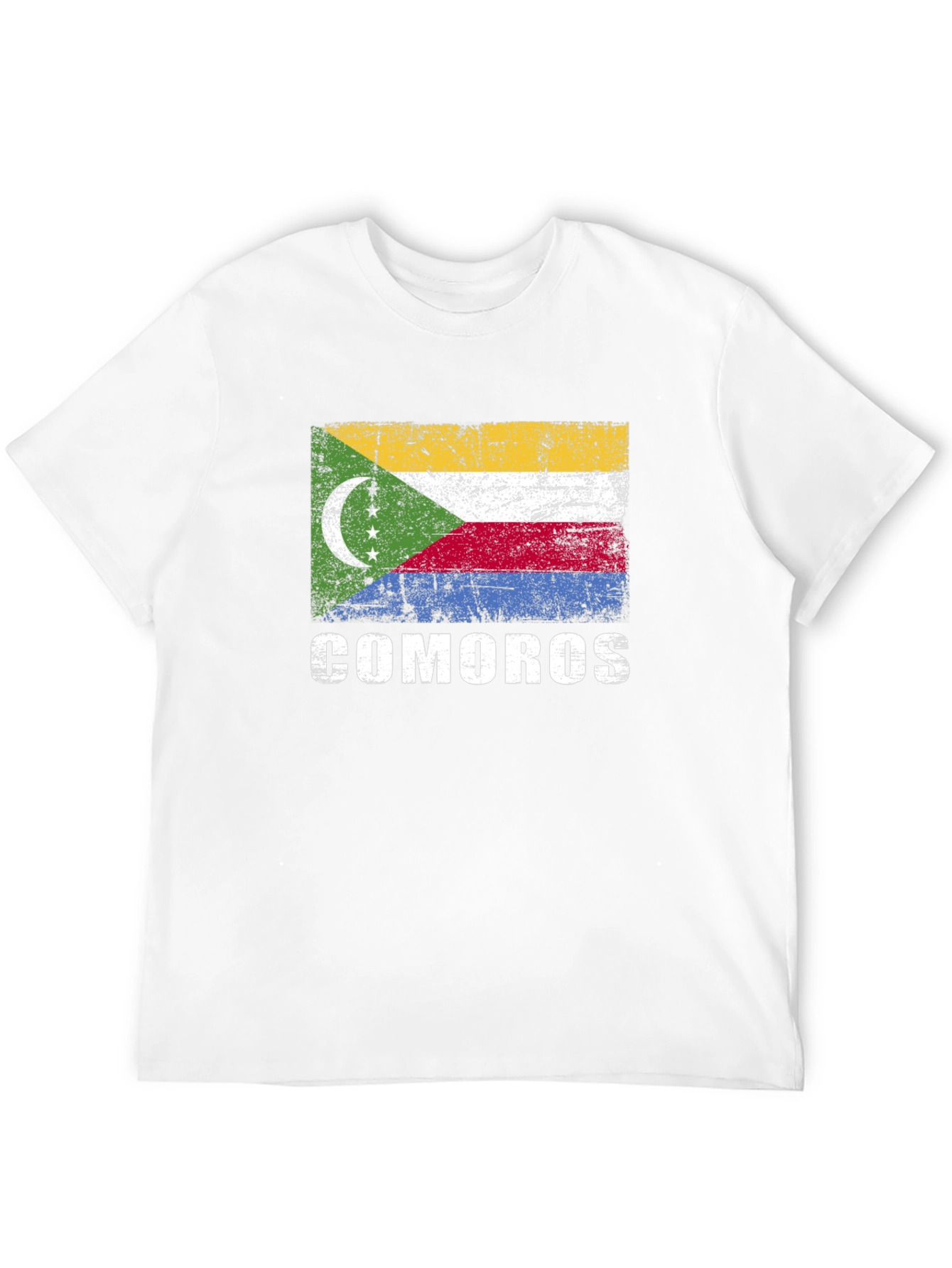 Comoros Flag T-Shirt - Distressed Graphic Tee