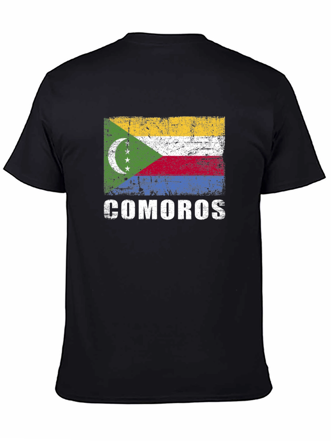 Comoros Flag T-Shirt - Distressed Graphic Tee