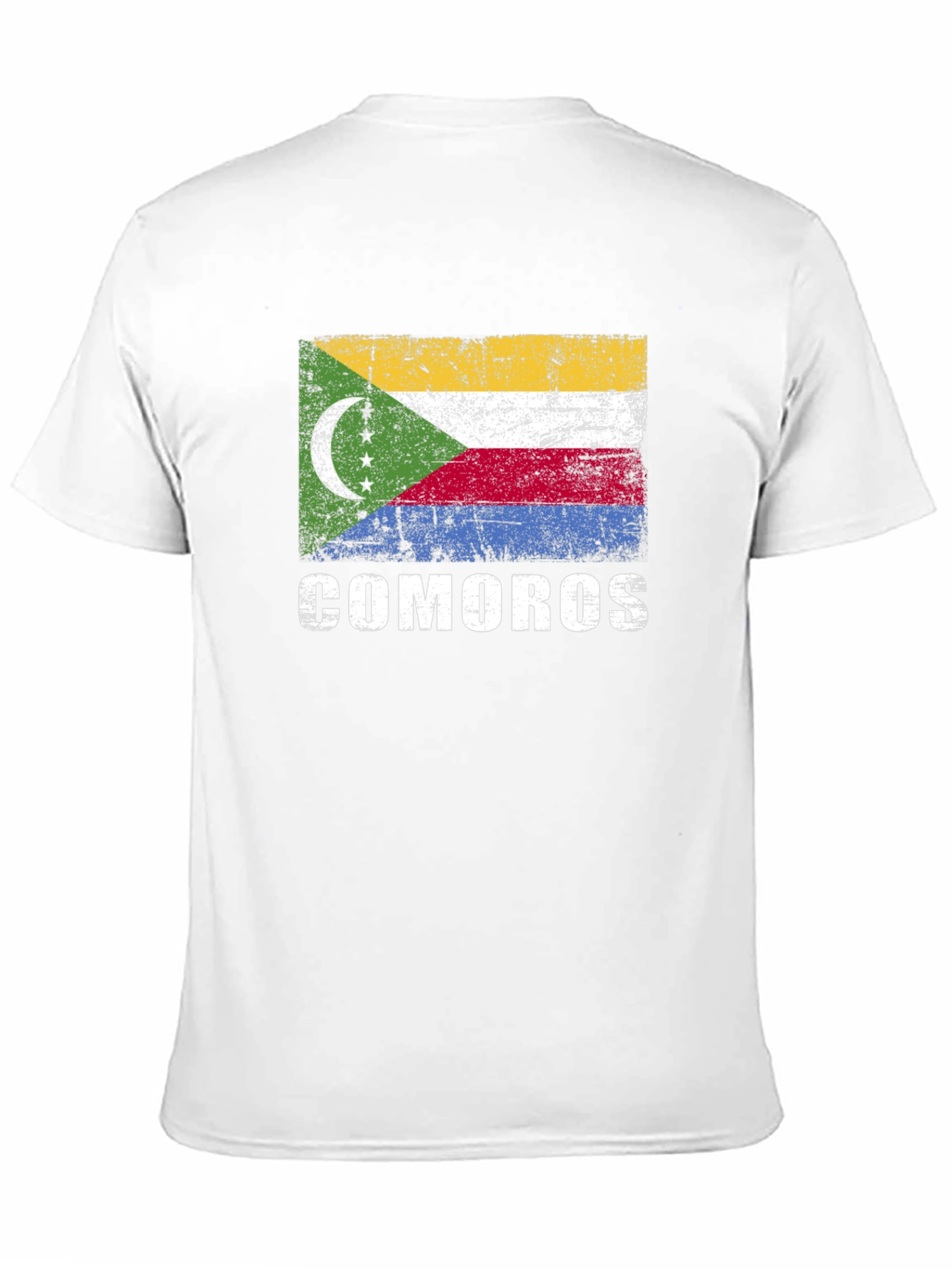 Comoros Flag T-Shirt - Distressed Graphic Tee