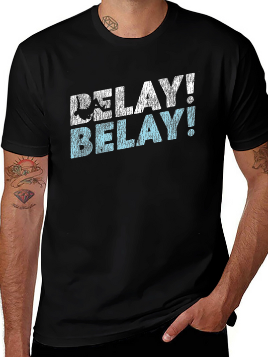Belay! Climbing T-Shirt - Black Graphic Tee