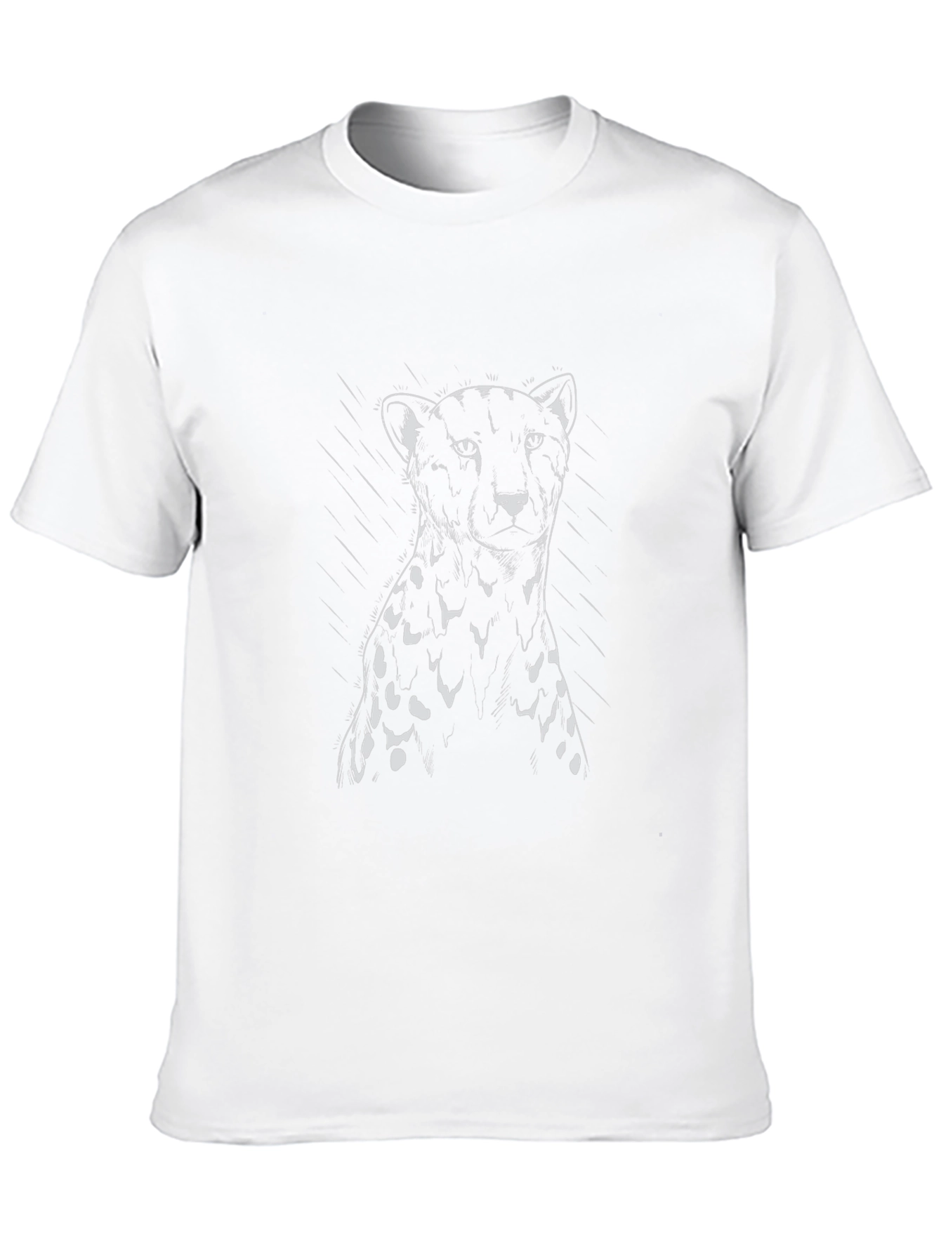 Black T-Shirt with Cheetah Design