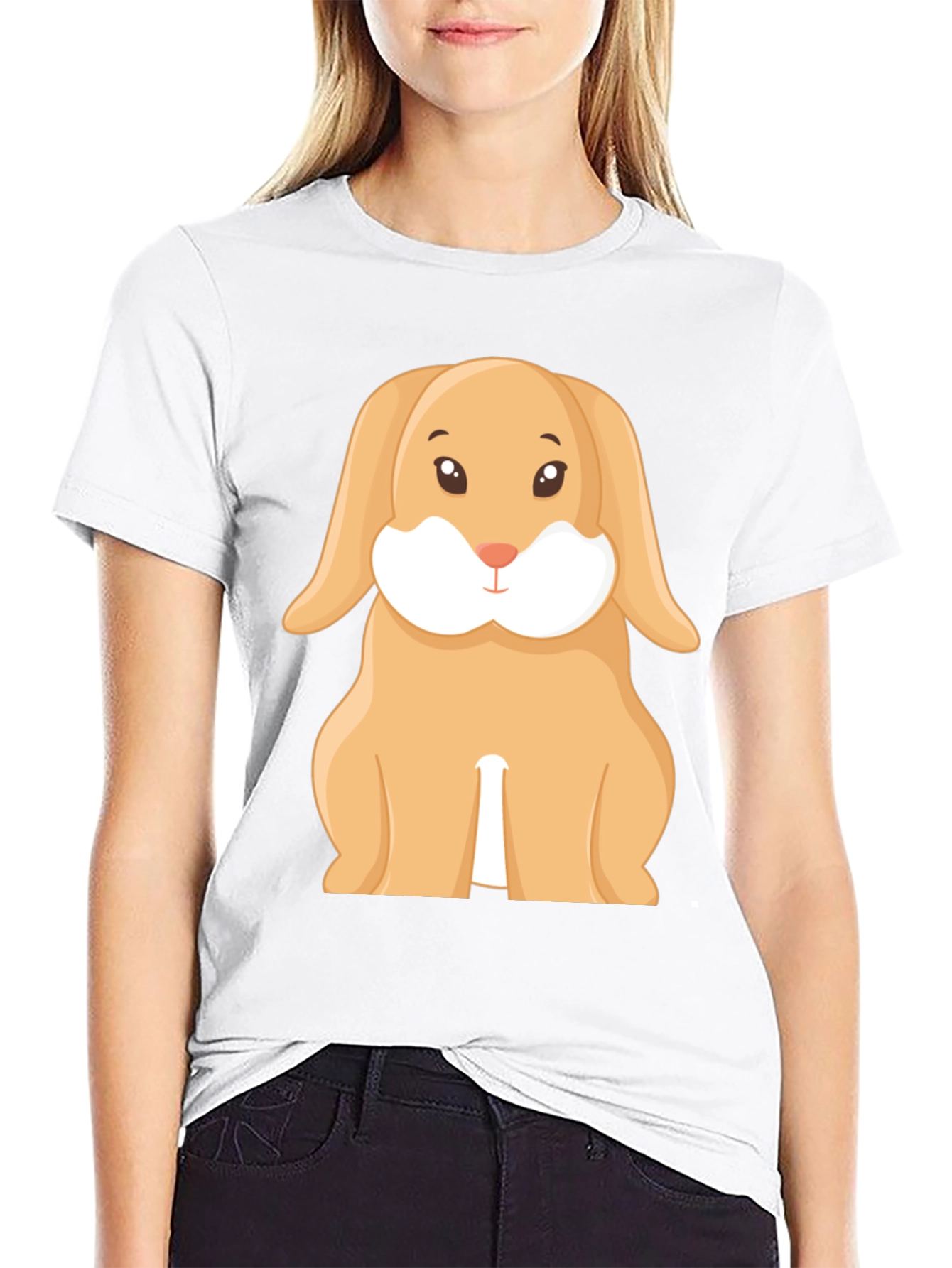 Cute Bunny Graphic Tee - Unisex Soft Cotton Shirt