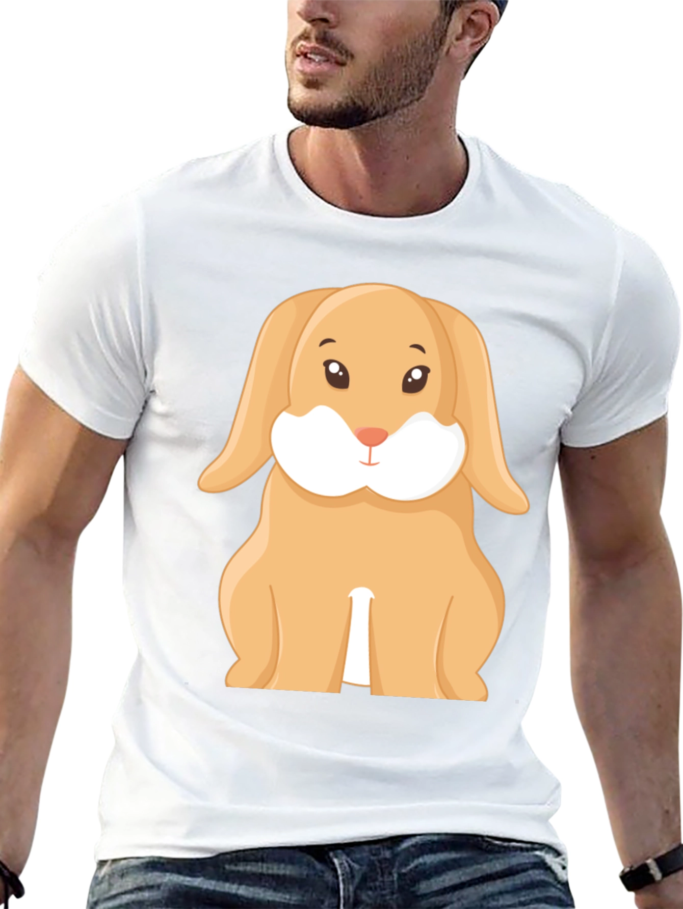 Cute Bunny Graphic Tee - Unisex Soft Cotton Shirt