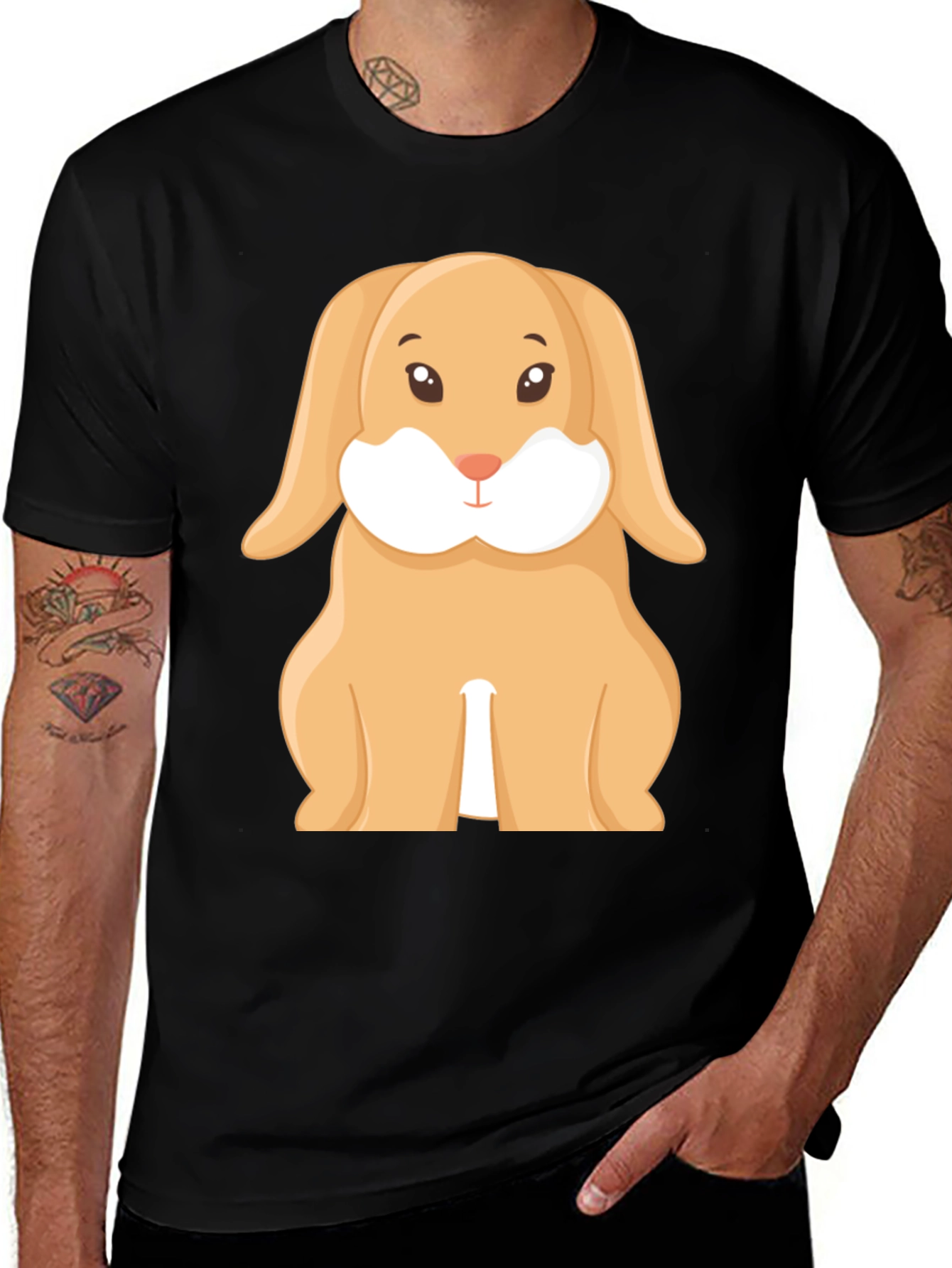 Cute Bunny Graphic Tee - Unisex Soft Cotton Shirt