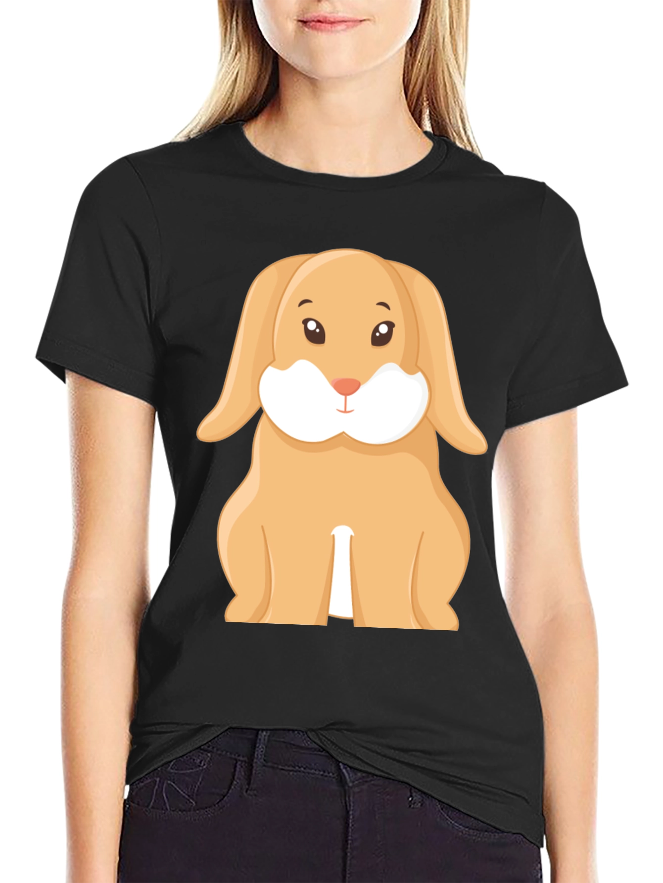 Cute Bunny Graphic Tee - Unisex Soft Cotton Shirt