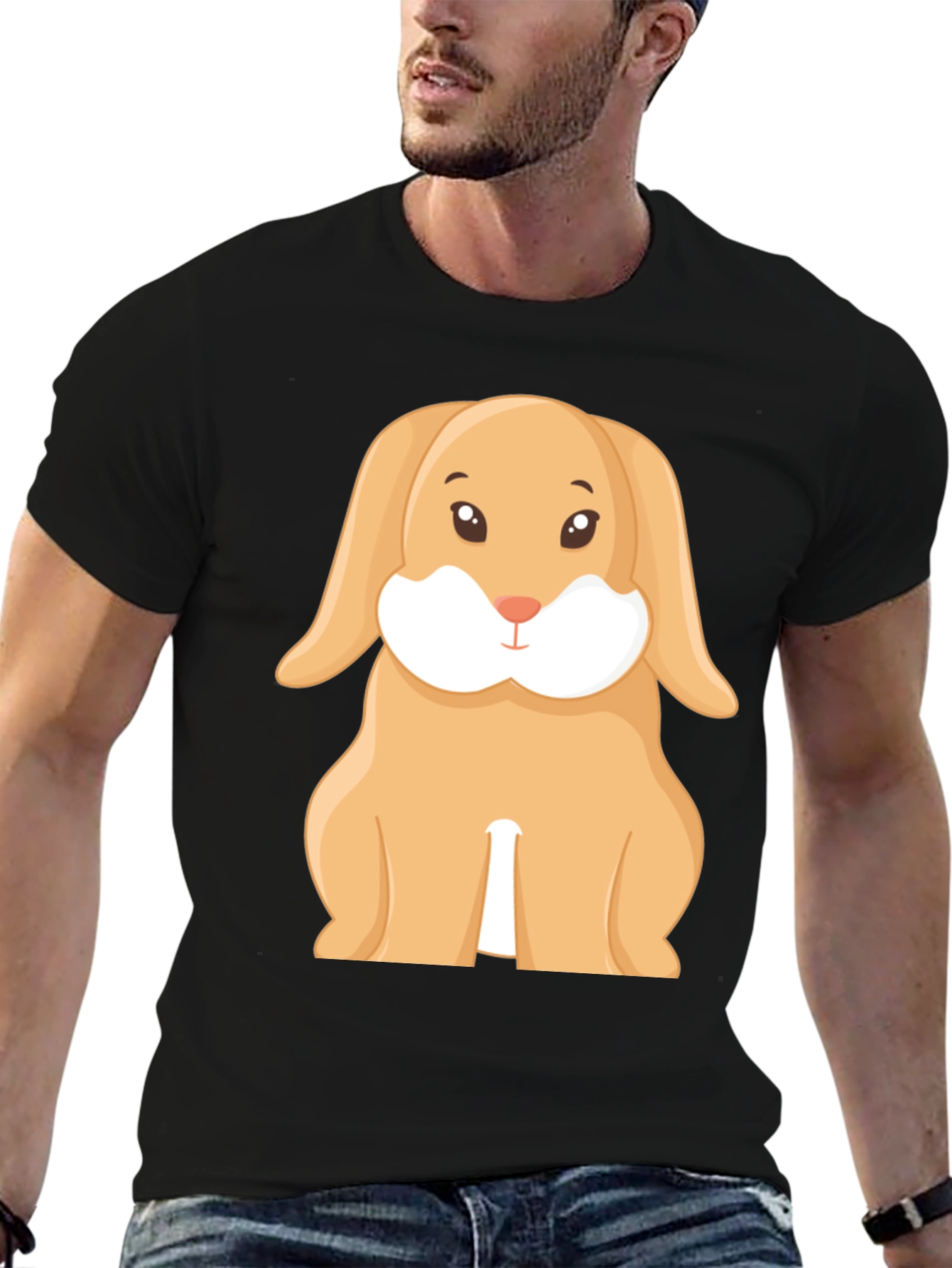 Cute Bunny Graphic Tee - Unisex Soft Cotton Shirt