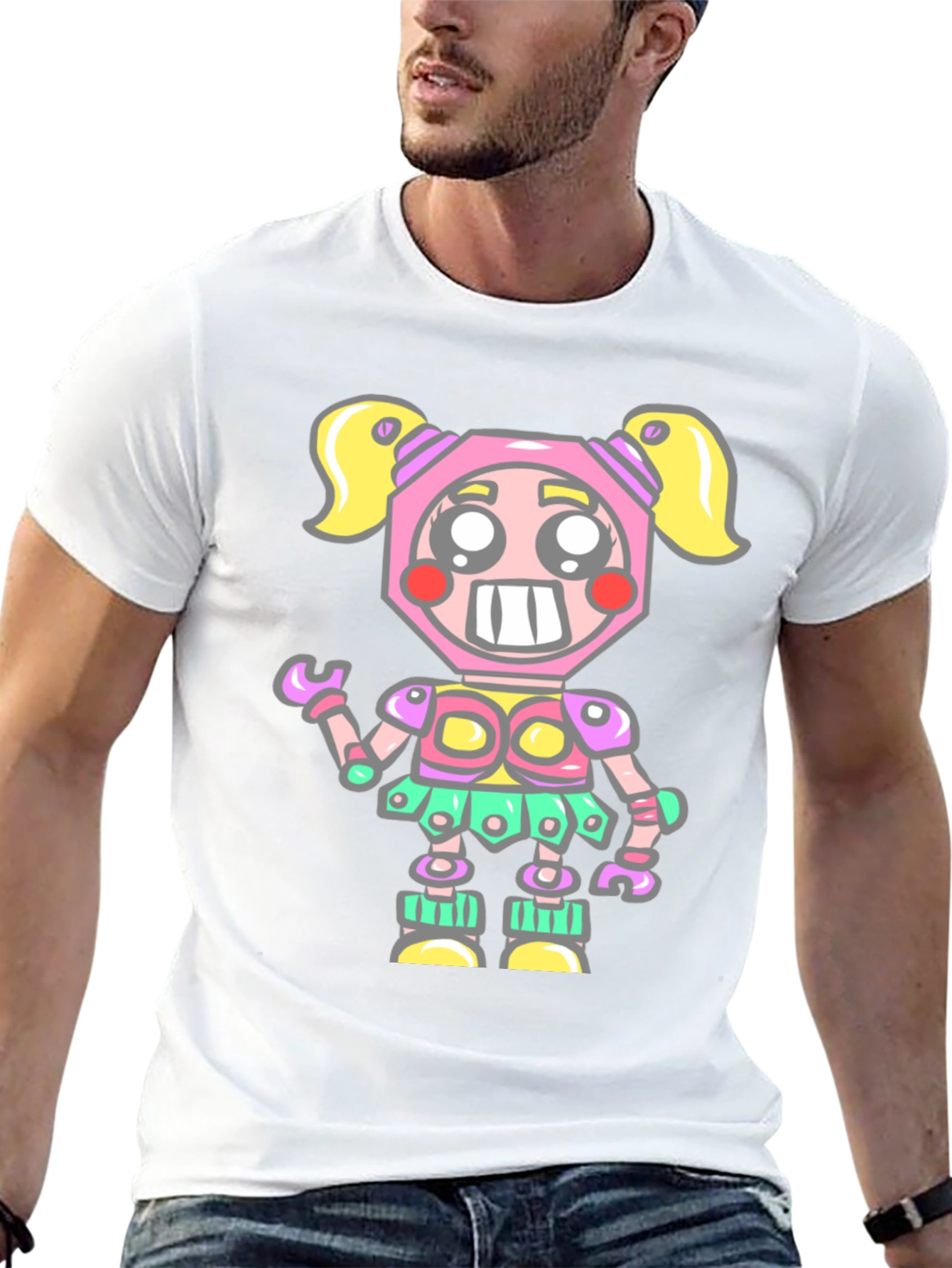 Robot Girl T-Shirt - Fun Cartoon Design
