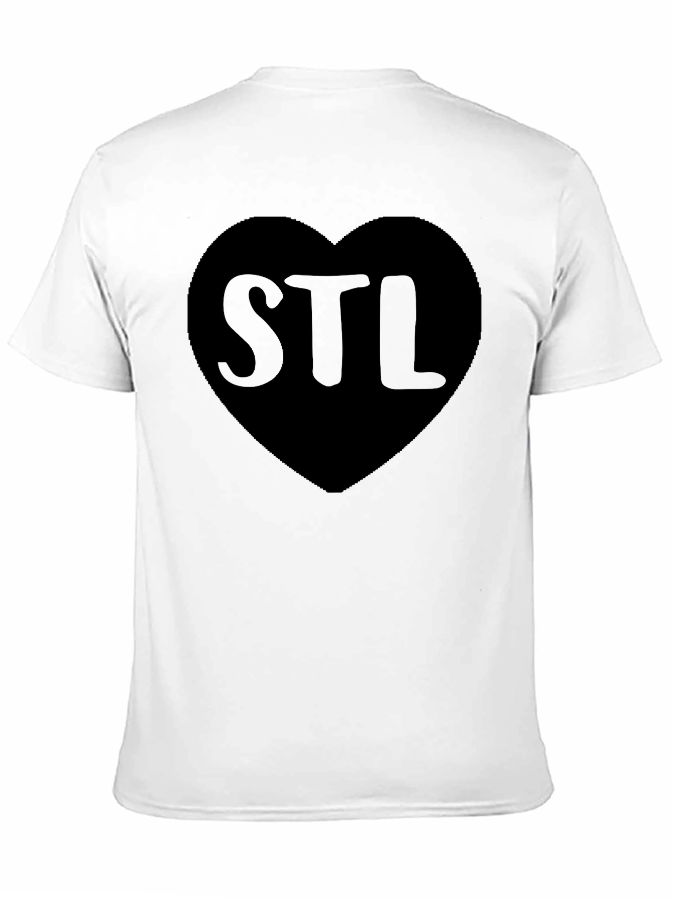 STL Heart Graphic Tee - Soft Black T-Shirt