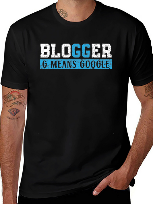 Blogger G Means Google Black T-Shirt