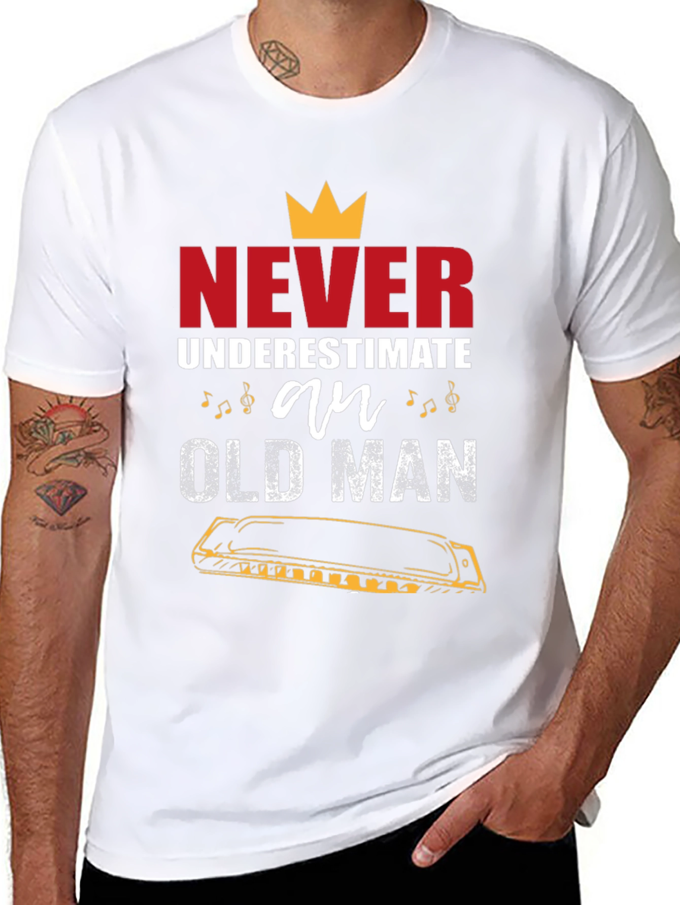 Never Underestimate an Old Man T-Shirt