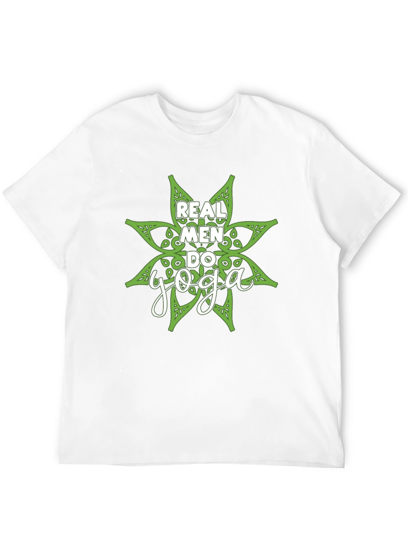 Real Men Do Yoga Black Graphic T-Shirt