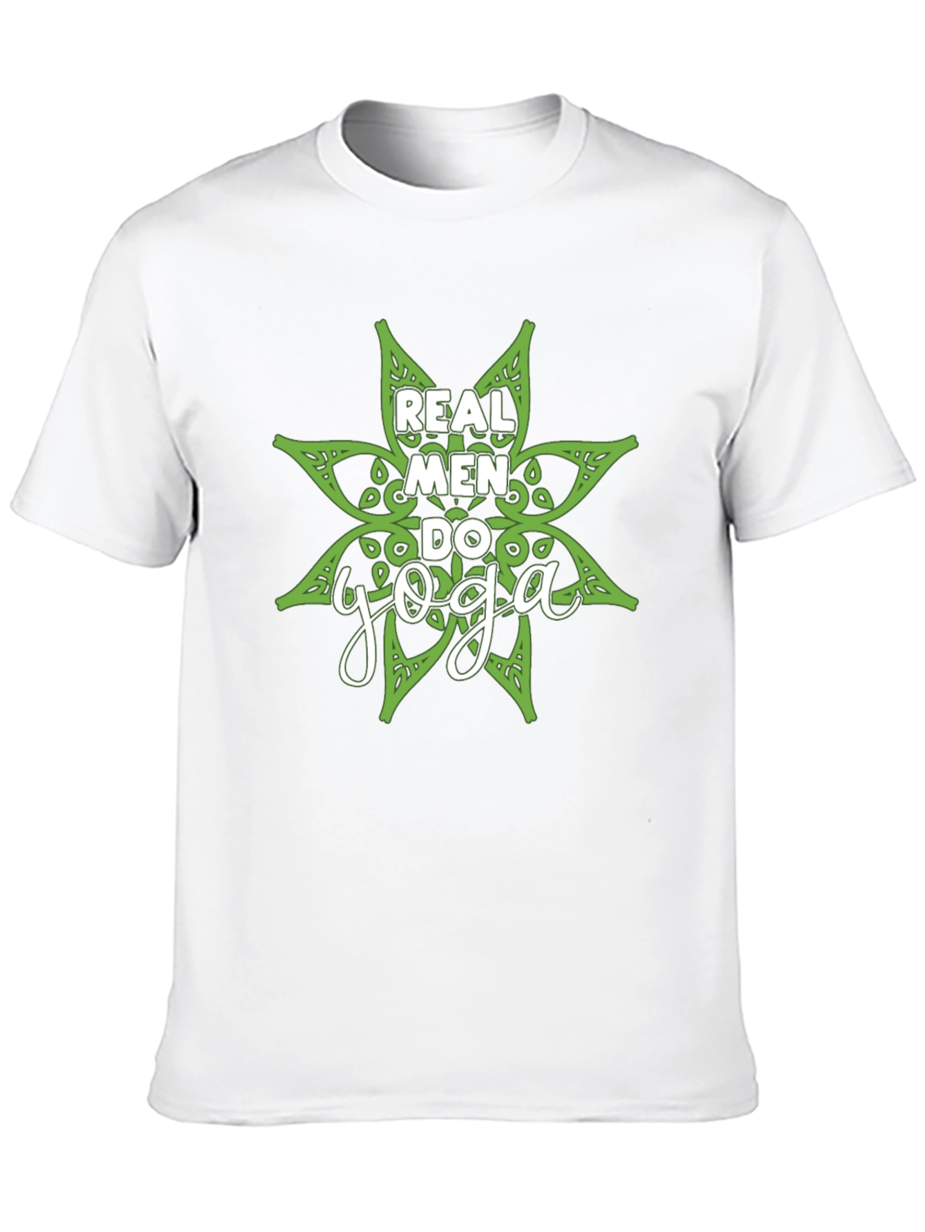 Real Men Do Yoga Black Graphic T-Shirt
