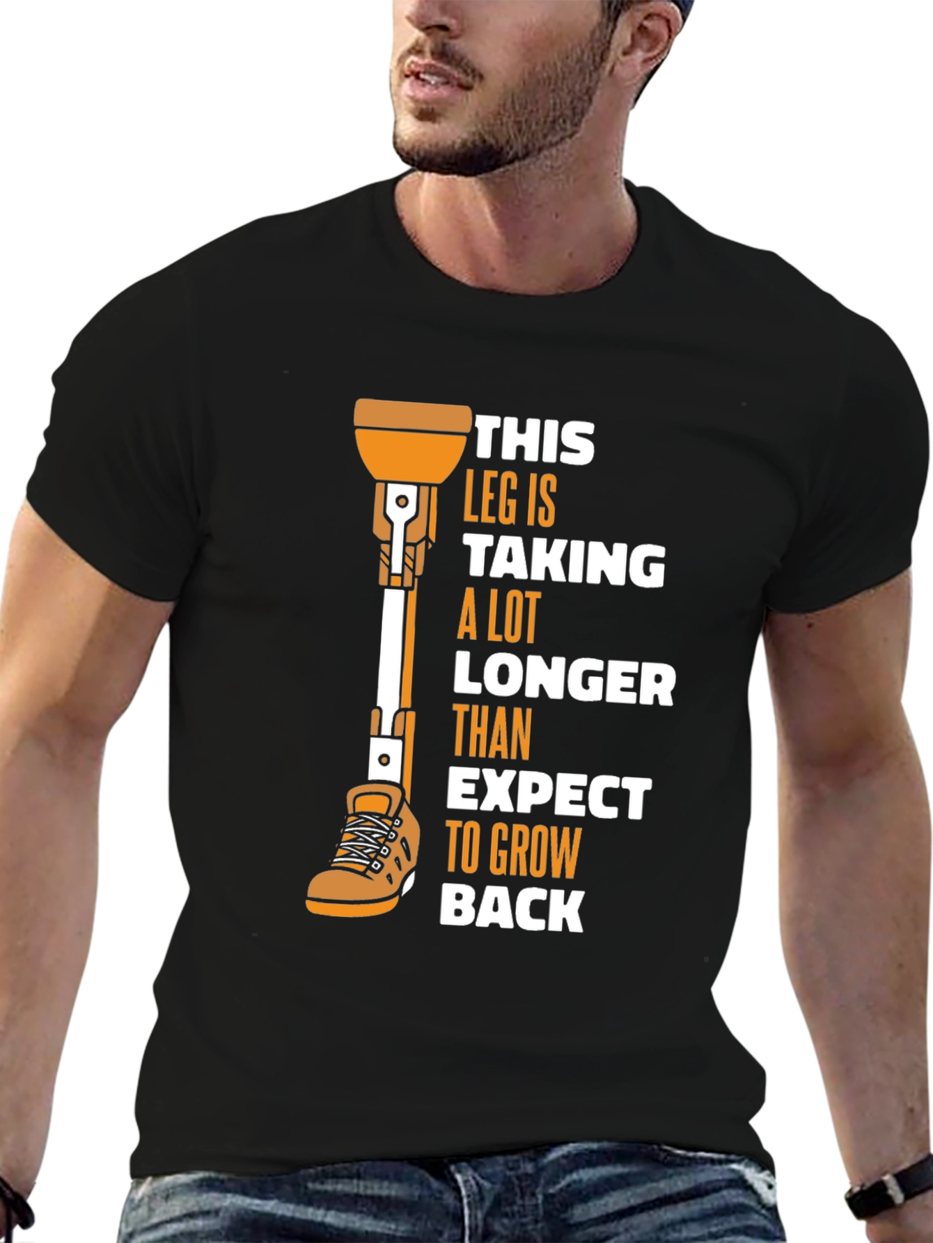 Humorous Prosthetic Leg T-Shirt