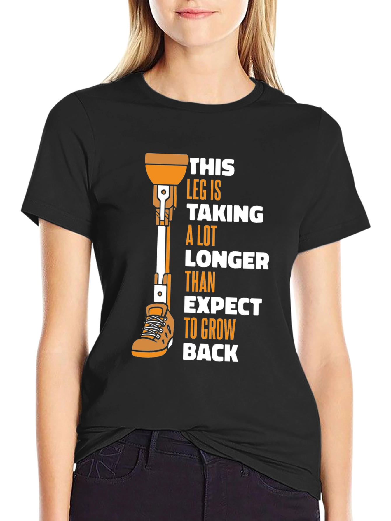 Humorous Prosthetic Leg T-Shirt