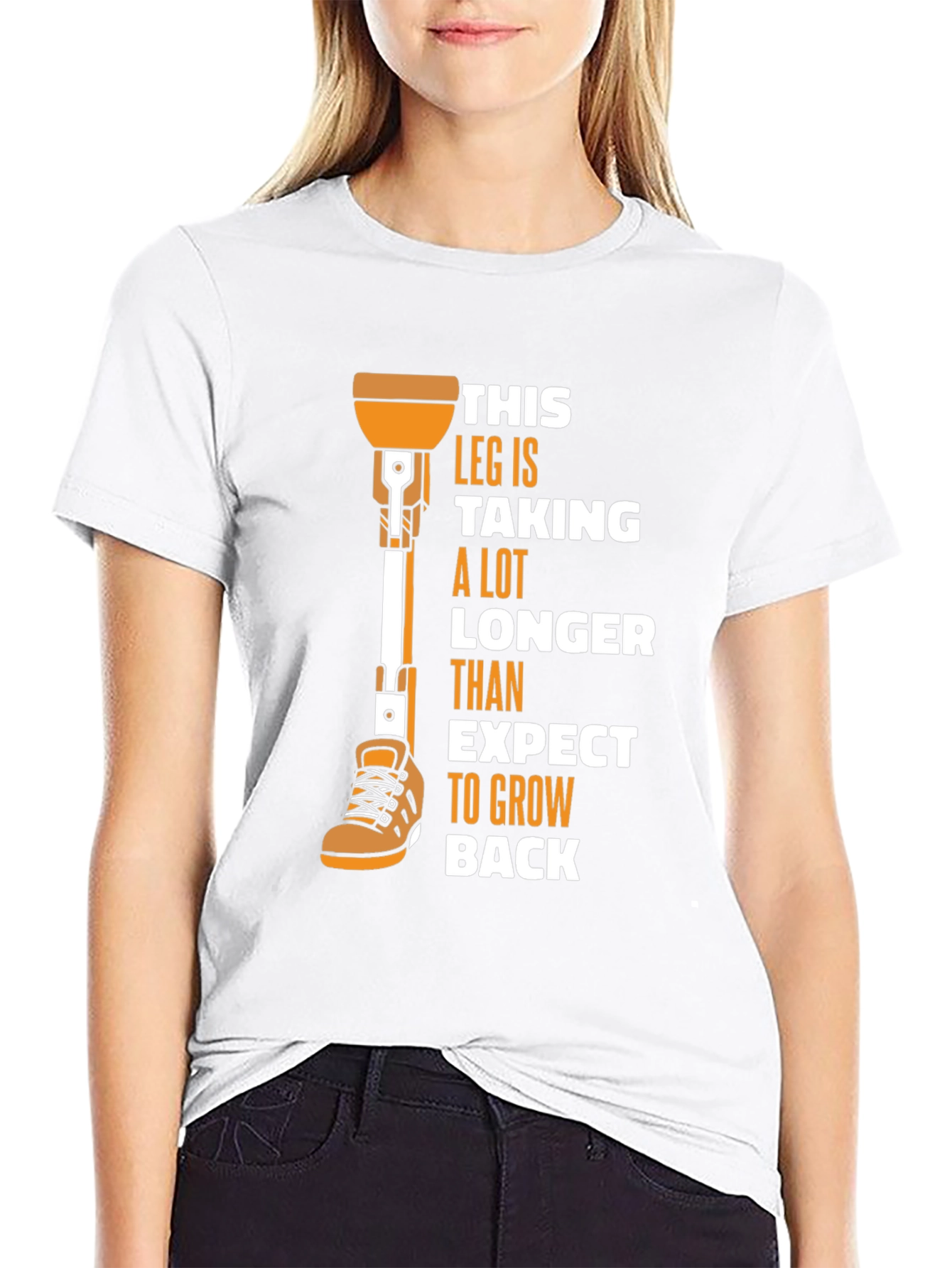 Humorous Prosthetic Leg T-Shirt
