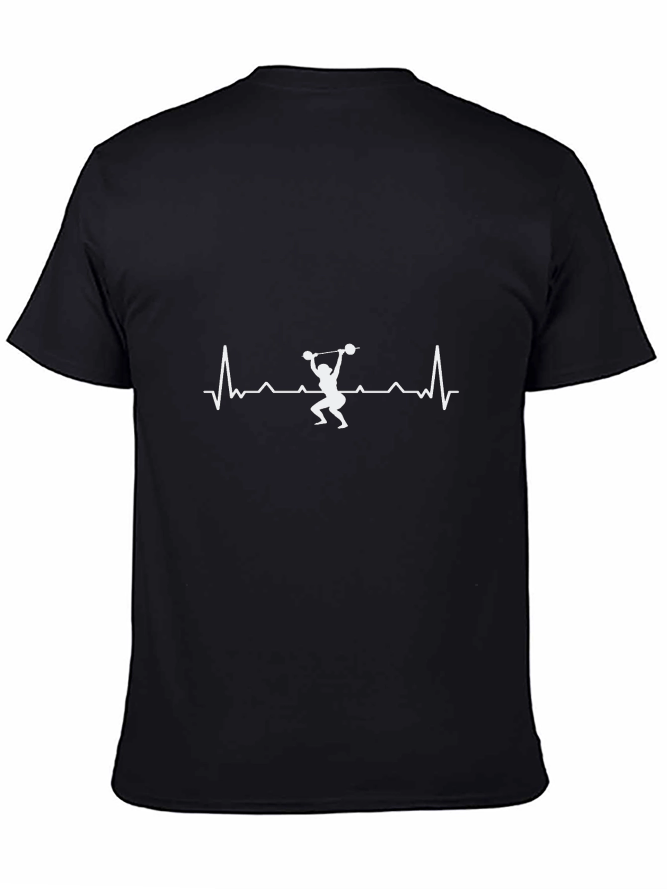 Weightlifting Heartbeat T-Shirt - Black
