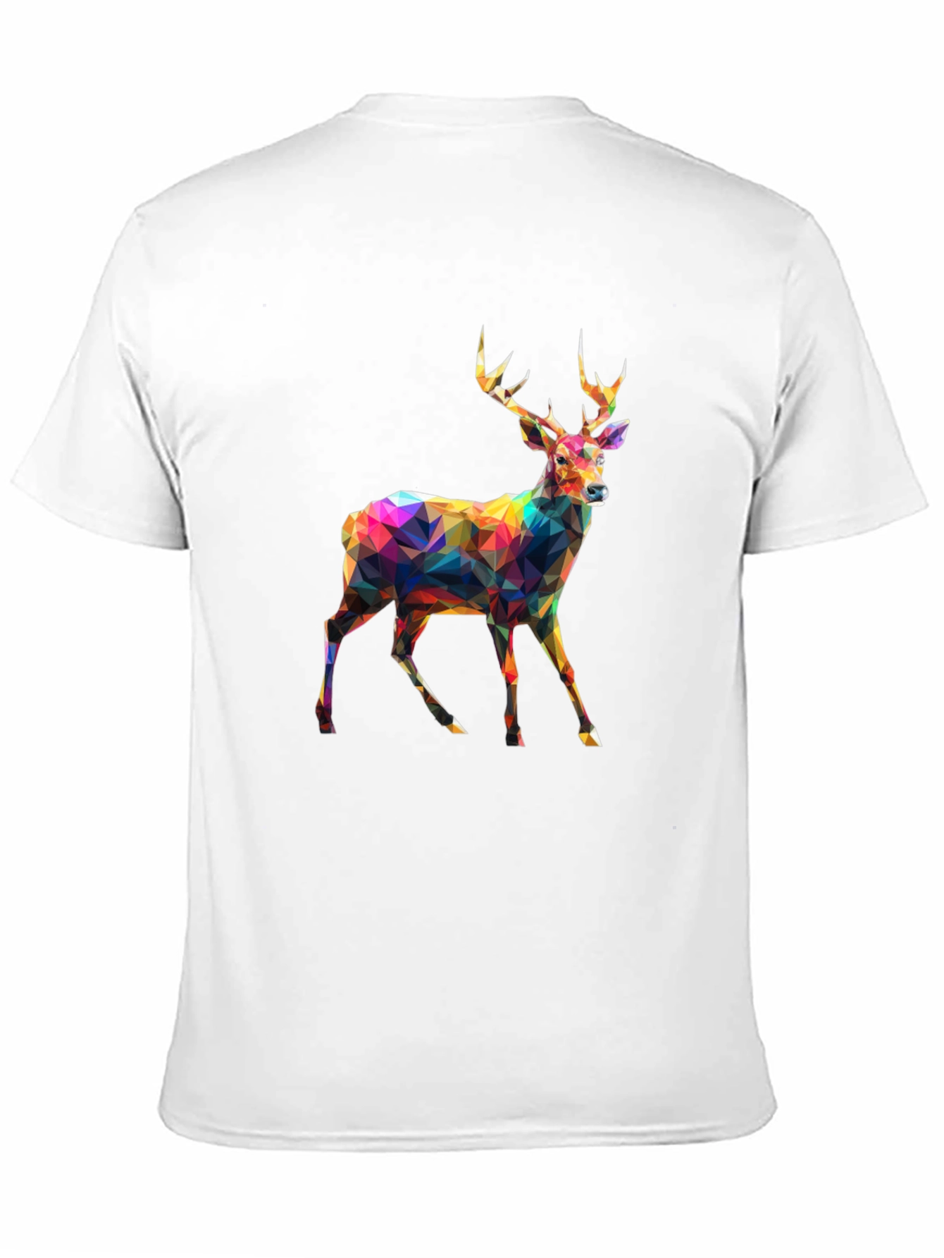 Geometric Deer Graphic Tee - Mens Black T-Shirt