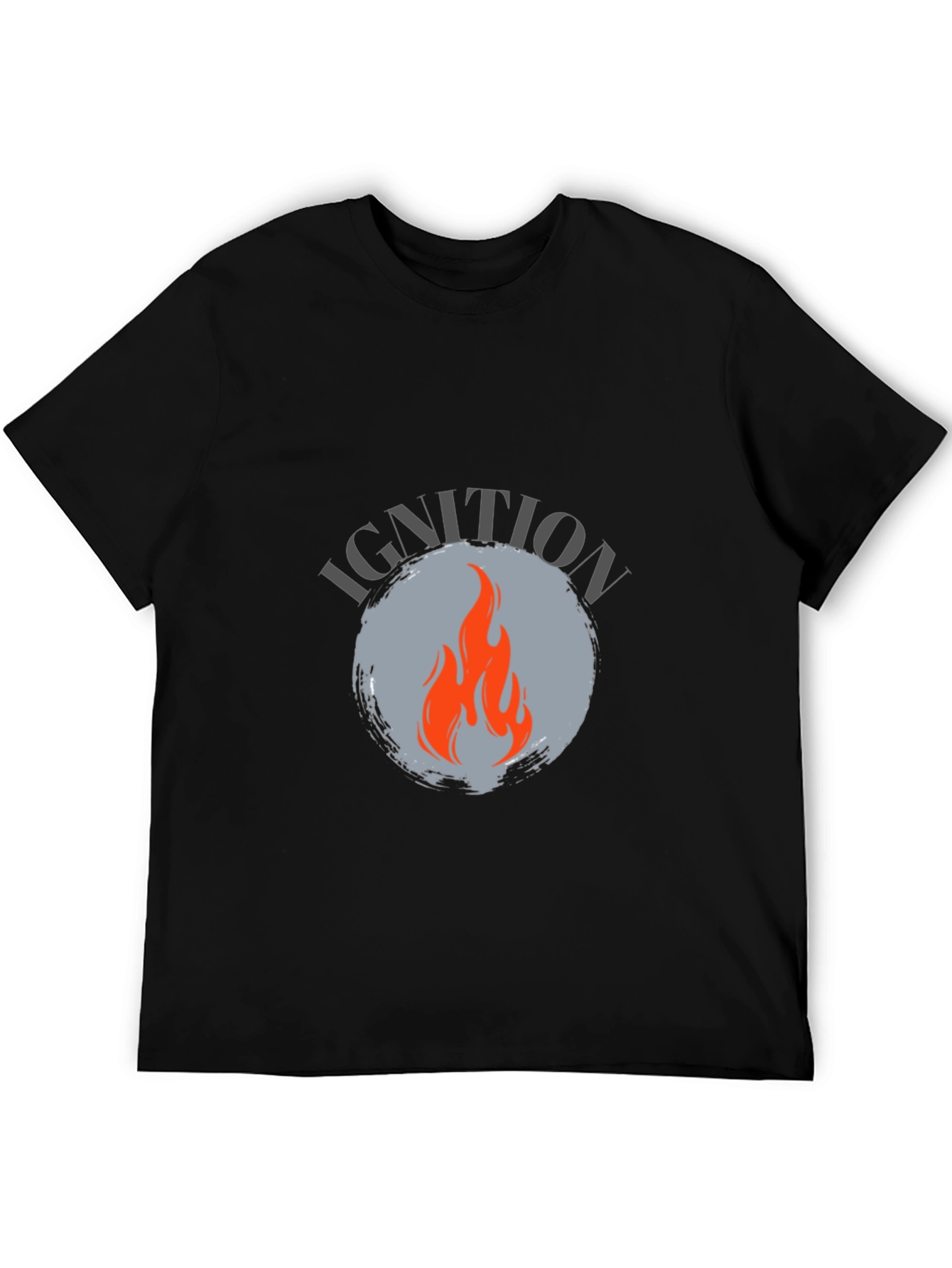 Ignition Flame Graphic Tee - Black Cotton Blend