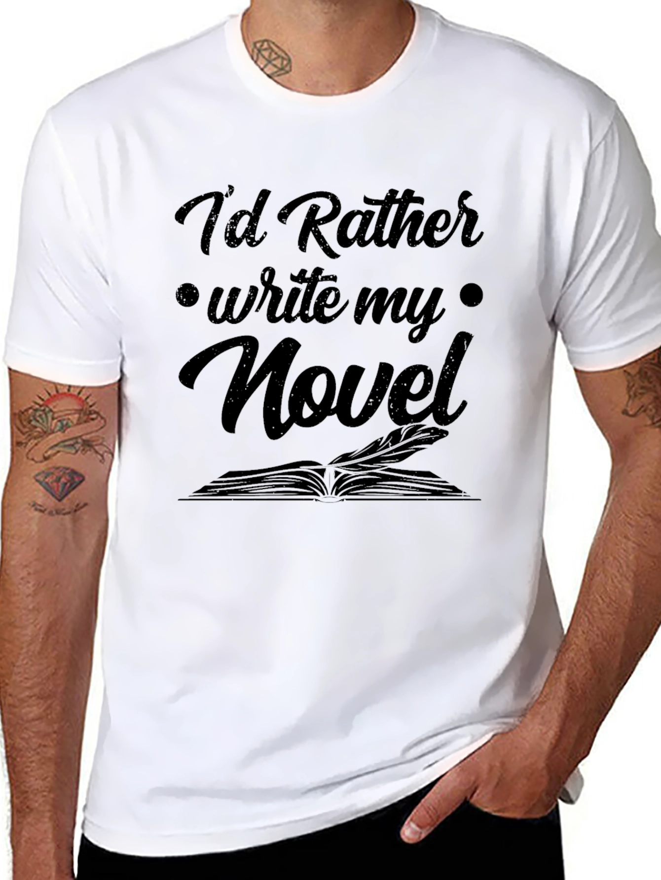 Writer Novel Black T-Shirt