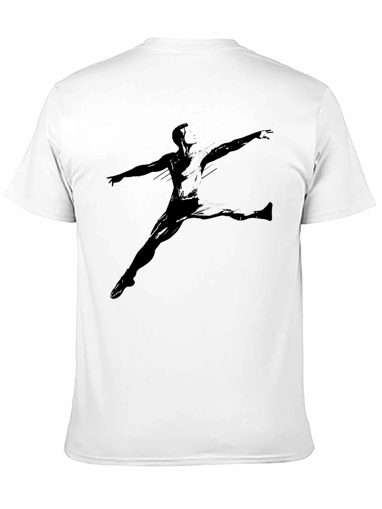 Black T-Shirt with Figure Print