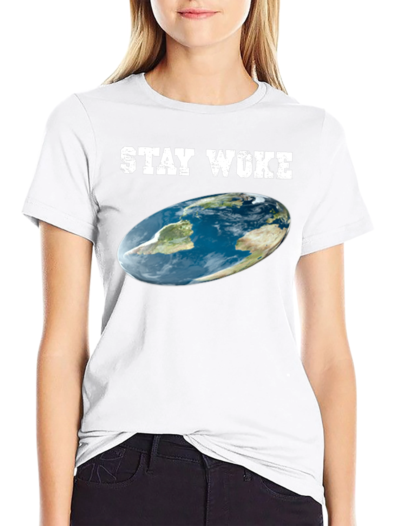Stay Woke Flat Earth T-Shirt