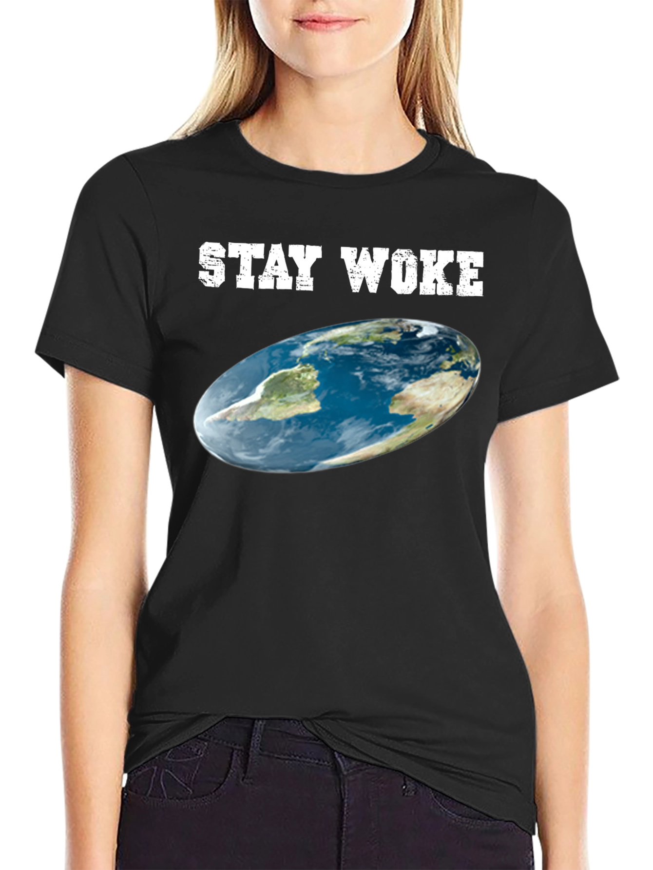Stay Woke Flat Earth T-Shirt