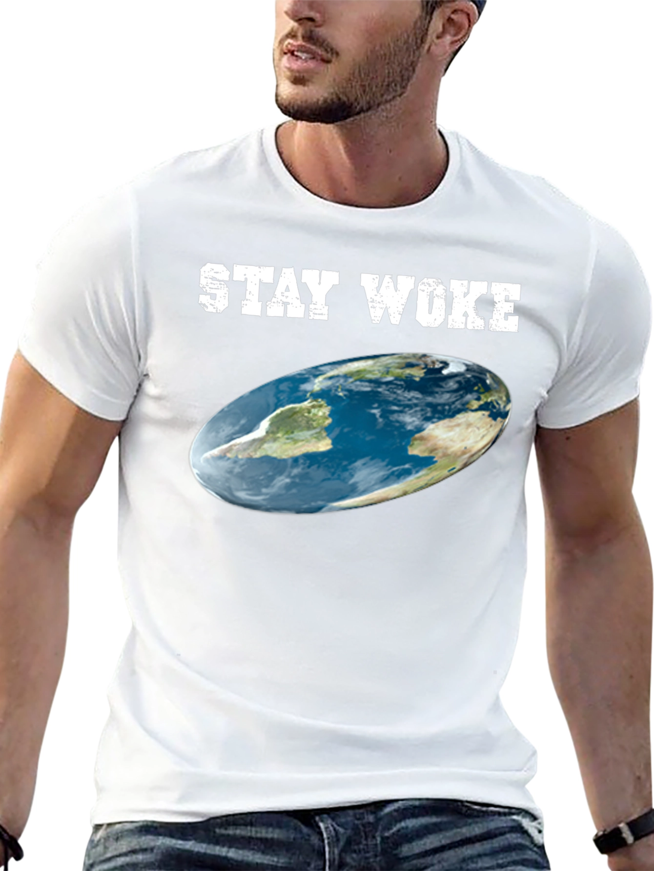 Stay Woke Flat Earth T-Shirt