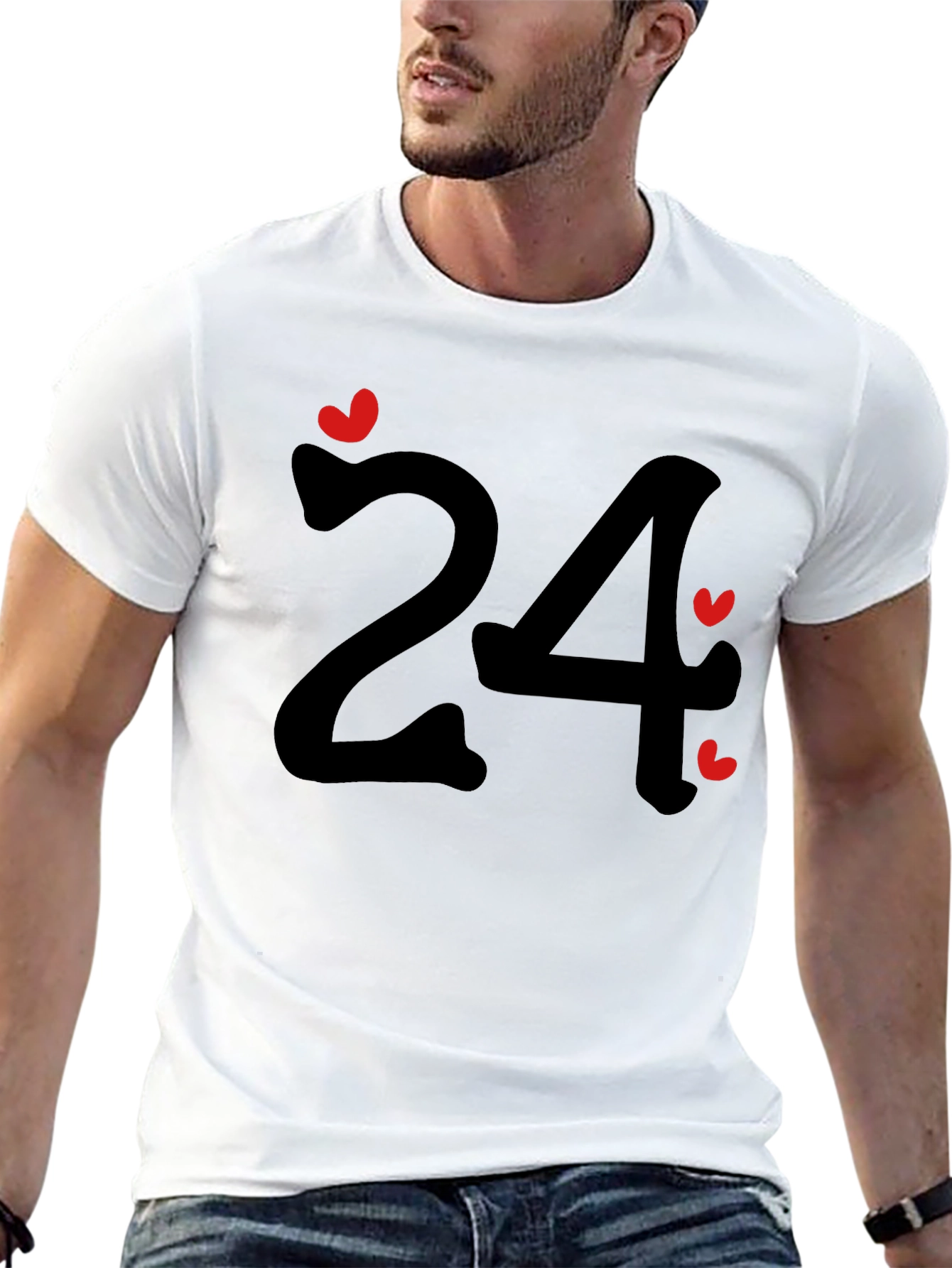 Number 24 with Hearts Tee