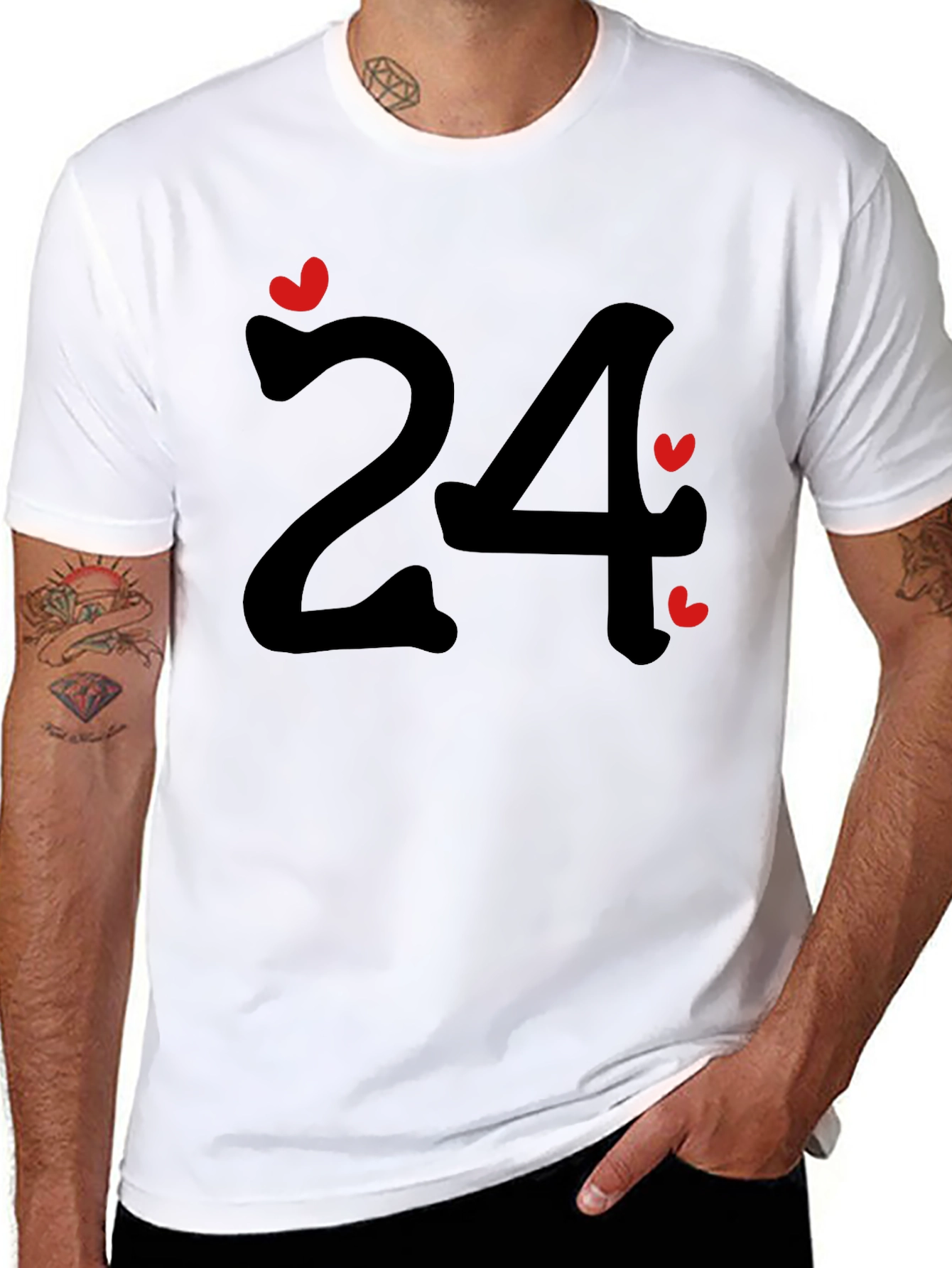 Number 24 with Hearts Tee