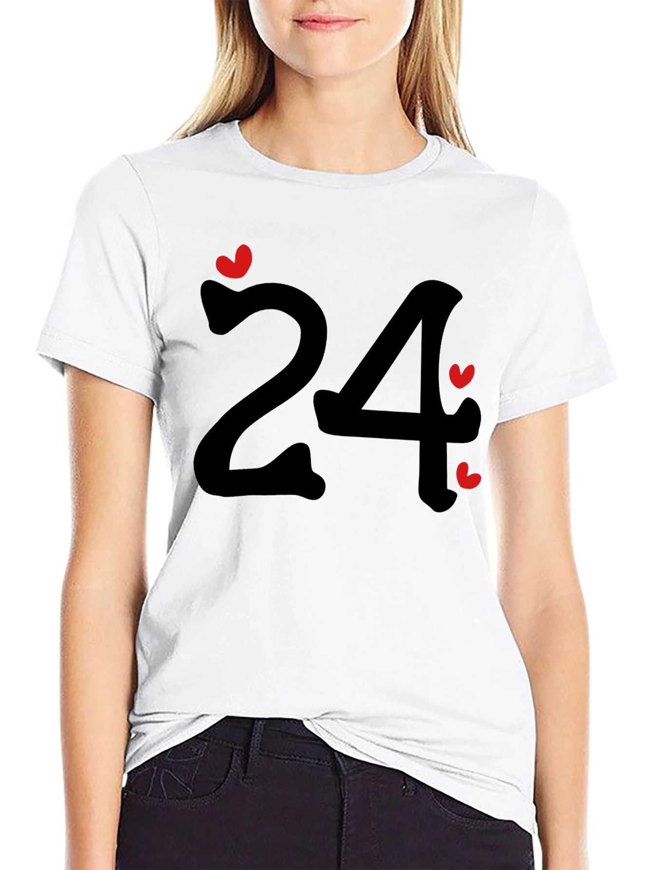 Number 24 with Hearts Tee