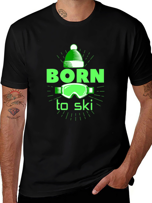 Born to Ski Graphic Tee - Black Unisex T-Shirt