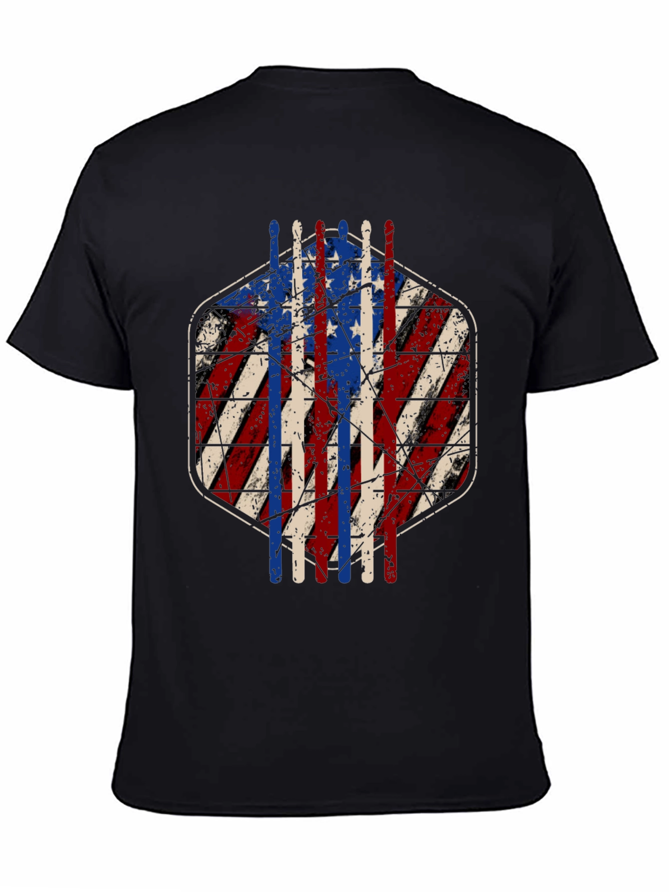 American Flag Drum Sticks Graphic T-Shirt