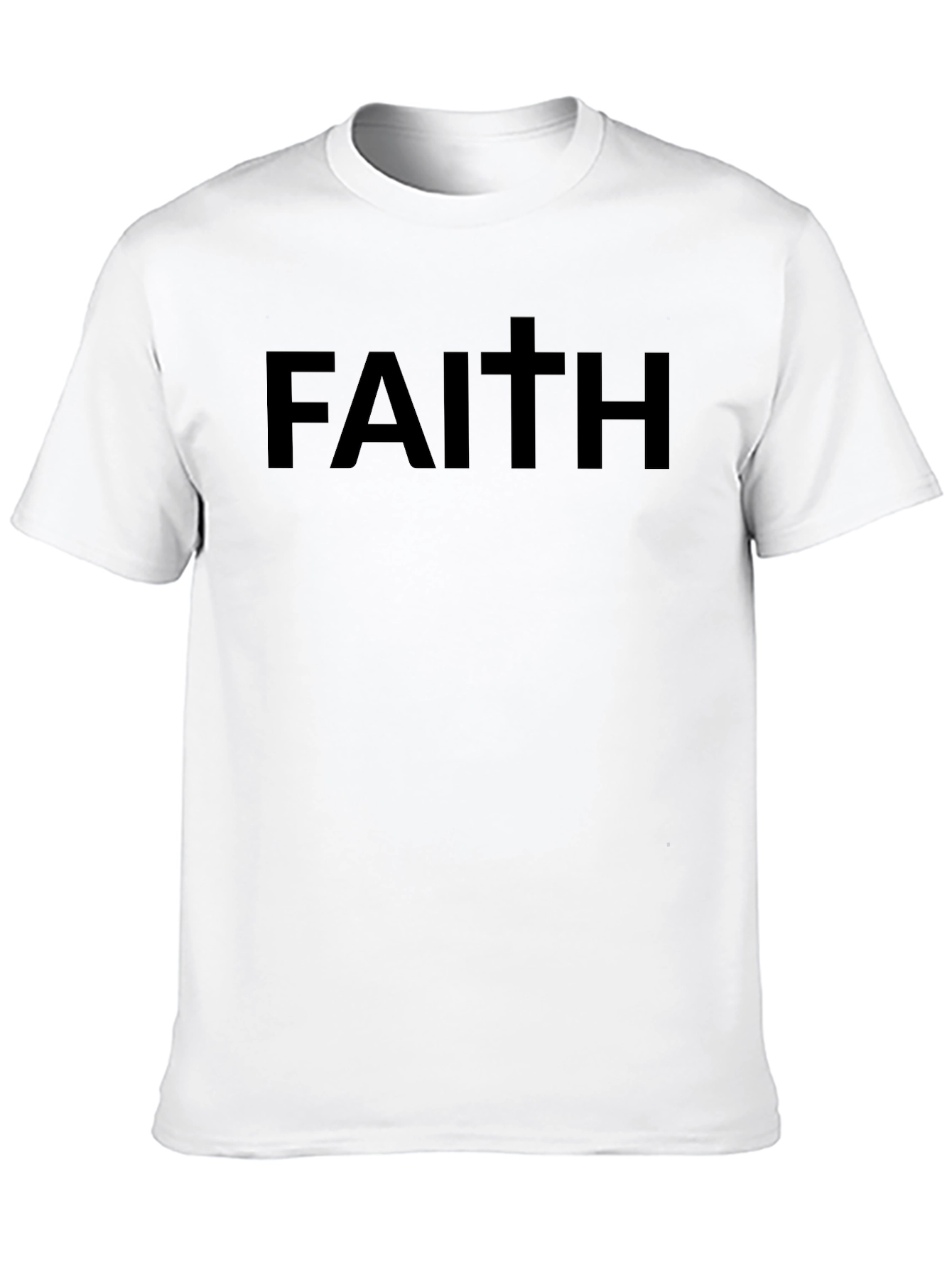 Faith Graphic Black T-Shirt - Stylish Christian Apparel