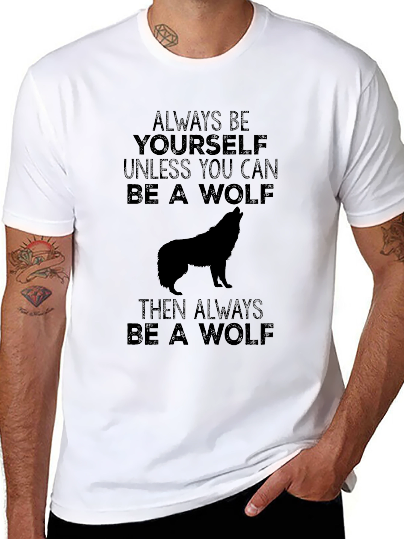Wolf Graphic T-Shirt - Be Yourself Tee