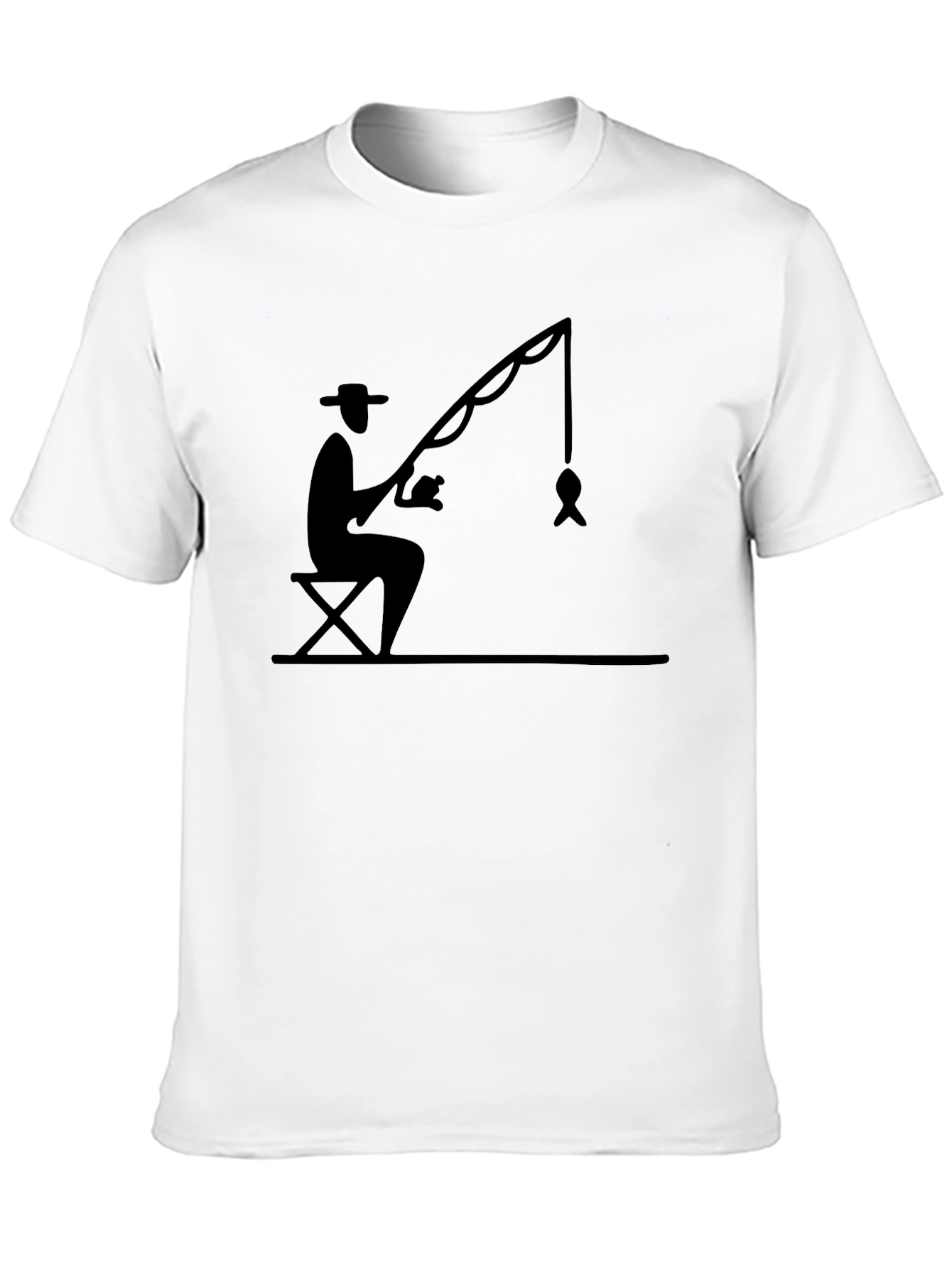 Fisherman Graphic Tee - Relaxed Style