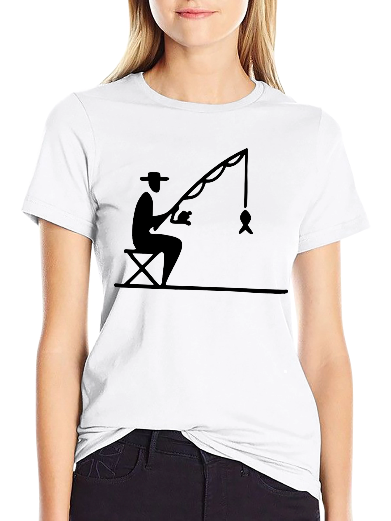 Fisherman Graphic Tee - Relaxed Style